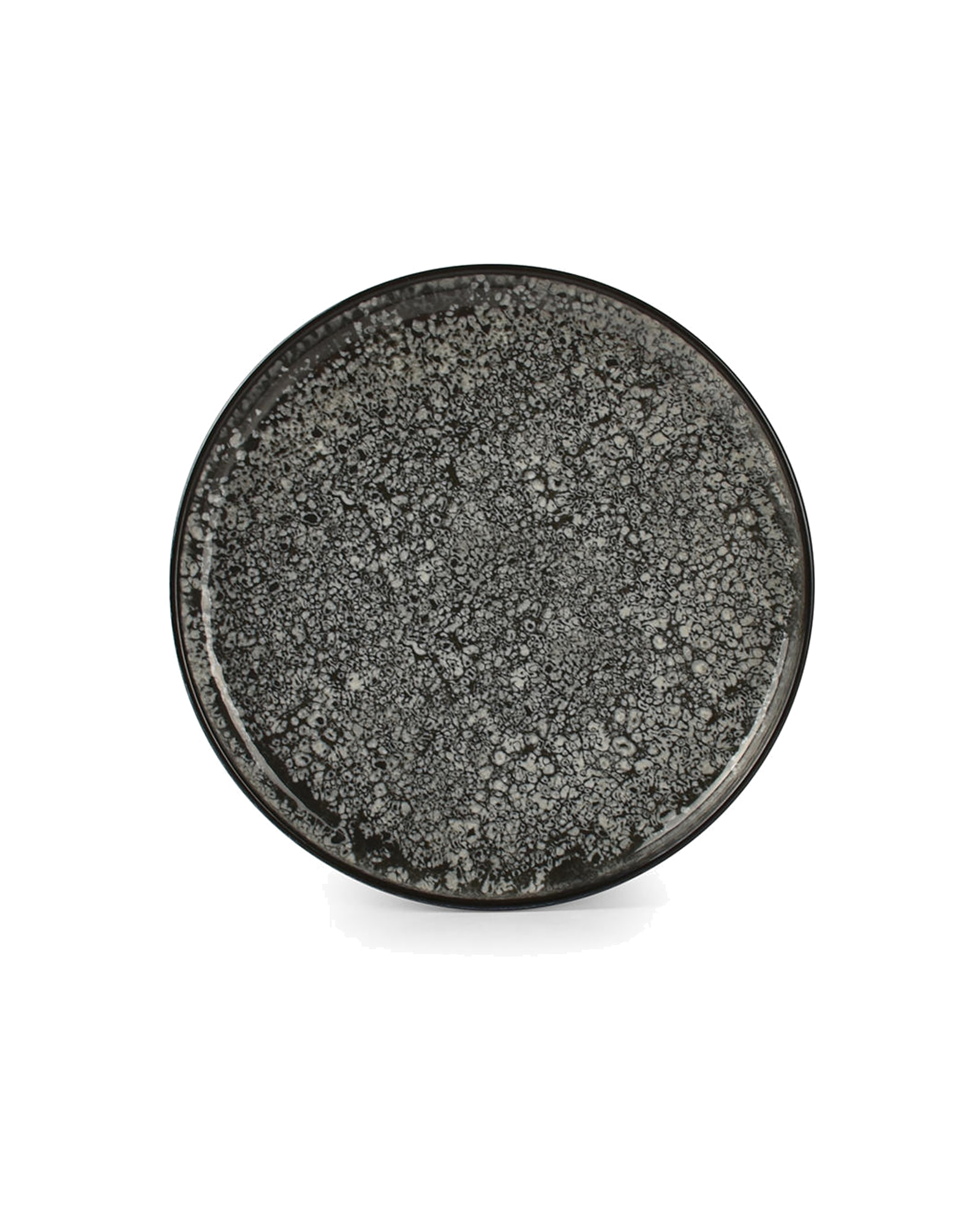 Gravel Teller aus Steinzeug, Schwarz, Ø 20 cm, Ansicht 1