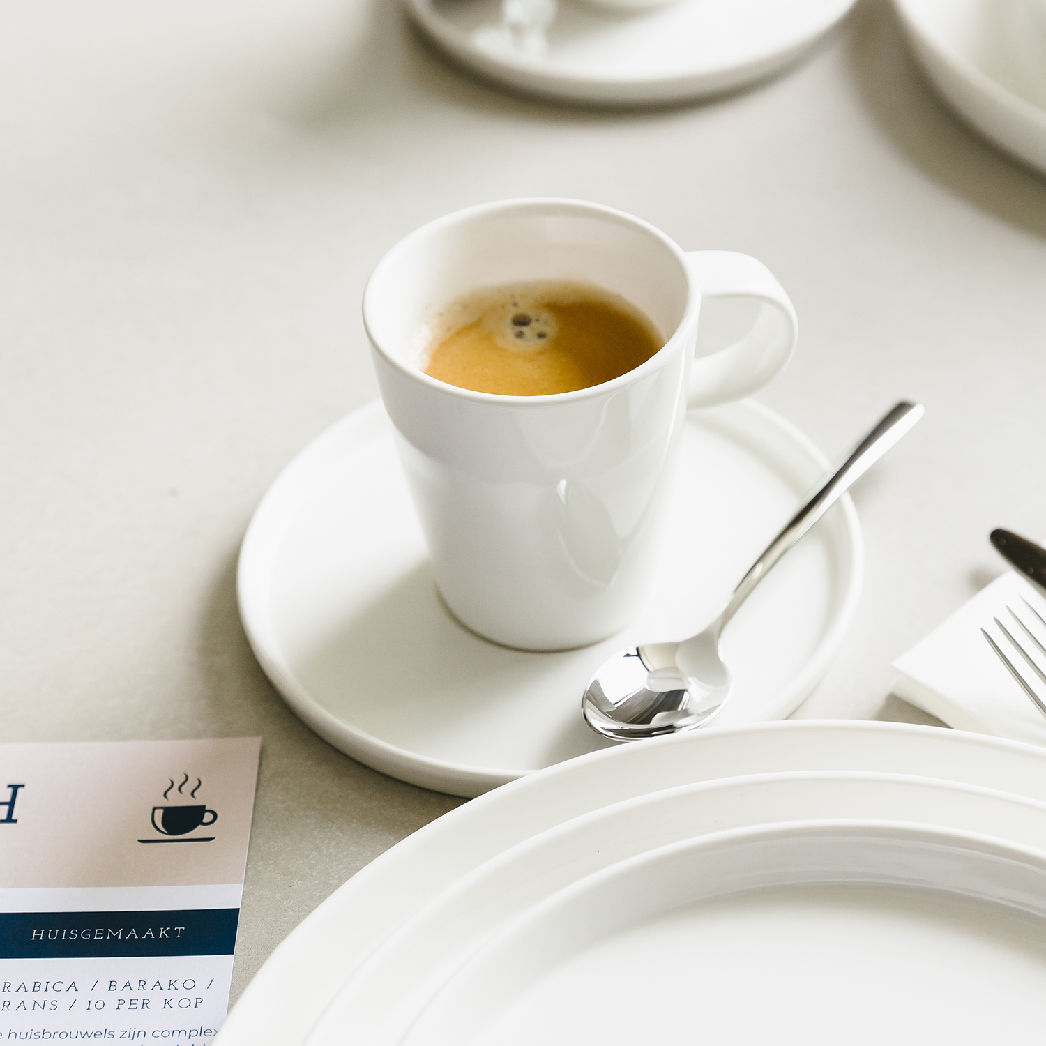 Gusto Tasse aus Porzellan, Weiß, 200 ml, Ansicht 2