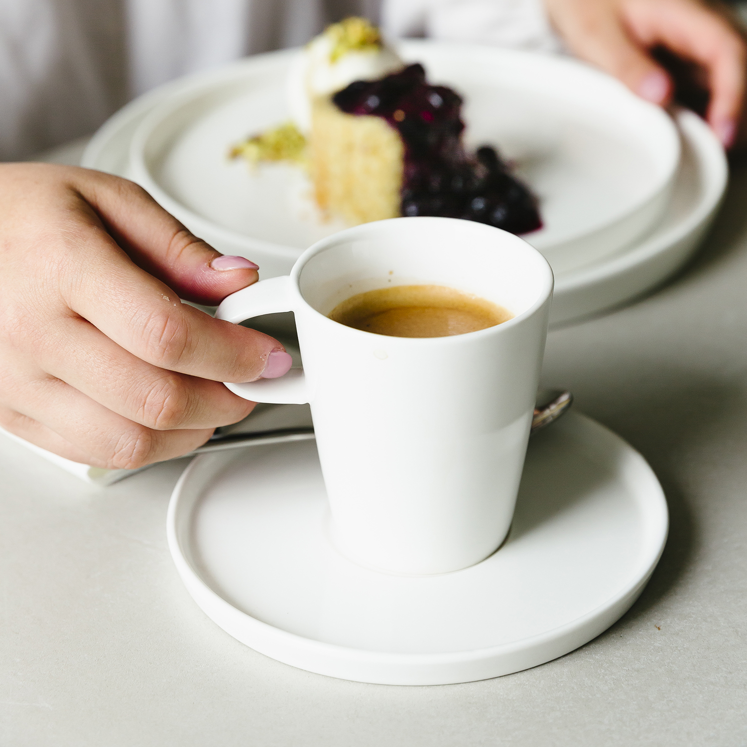 Gusto Untertasse aus Porzellan, Weiß, Ø 15,3 cm, Ansicht 3