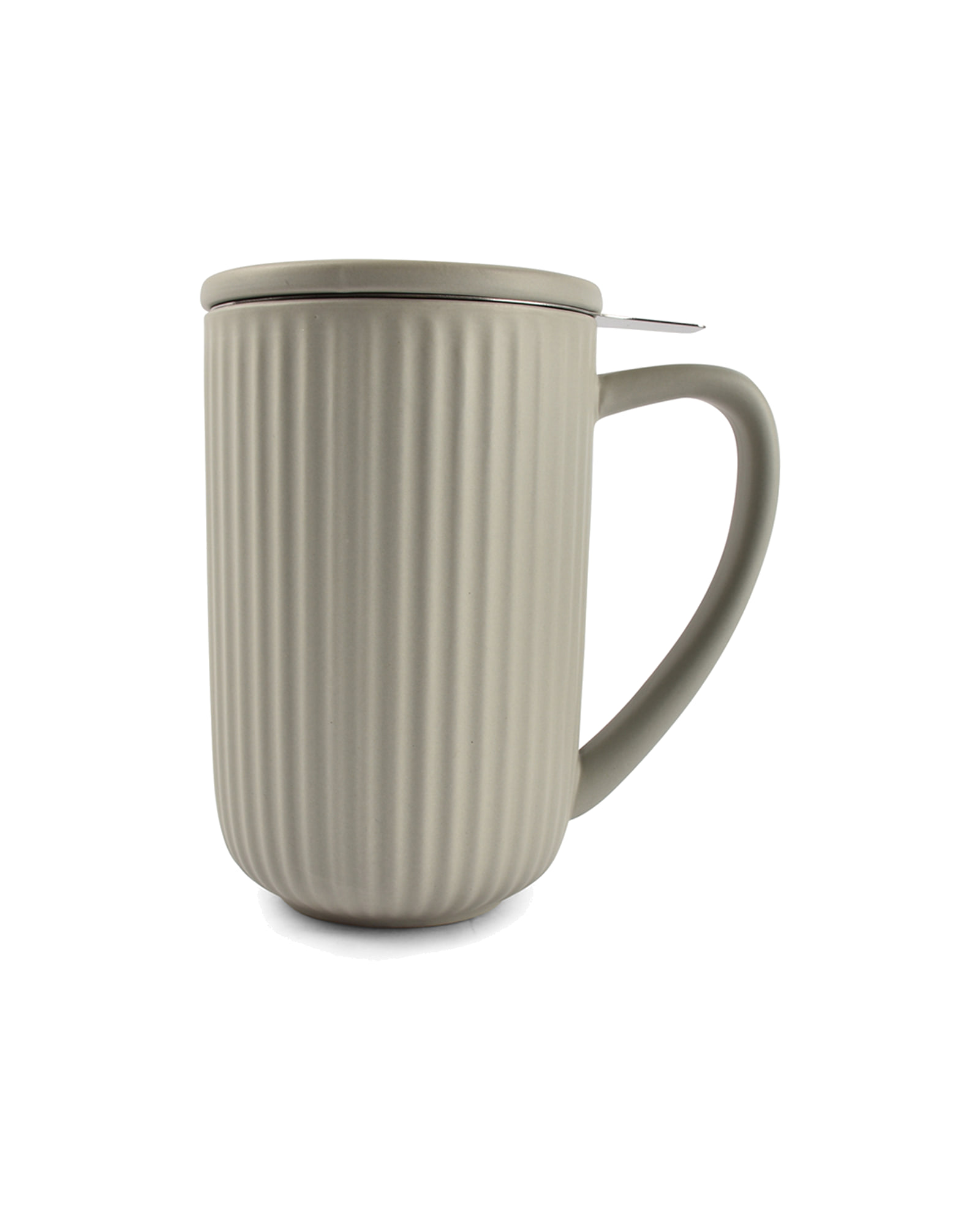 Hi!Tea Teebecher aus Steinzeug und Edelstahl, Grau, 600 ml, Ansicht 1