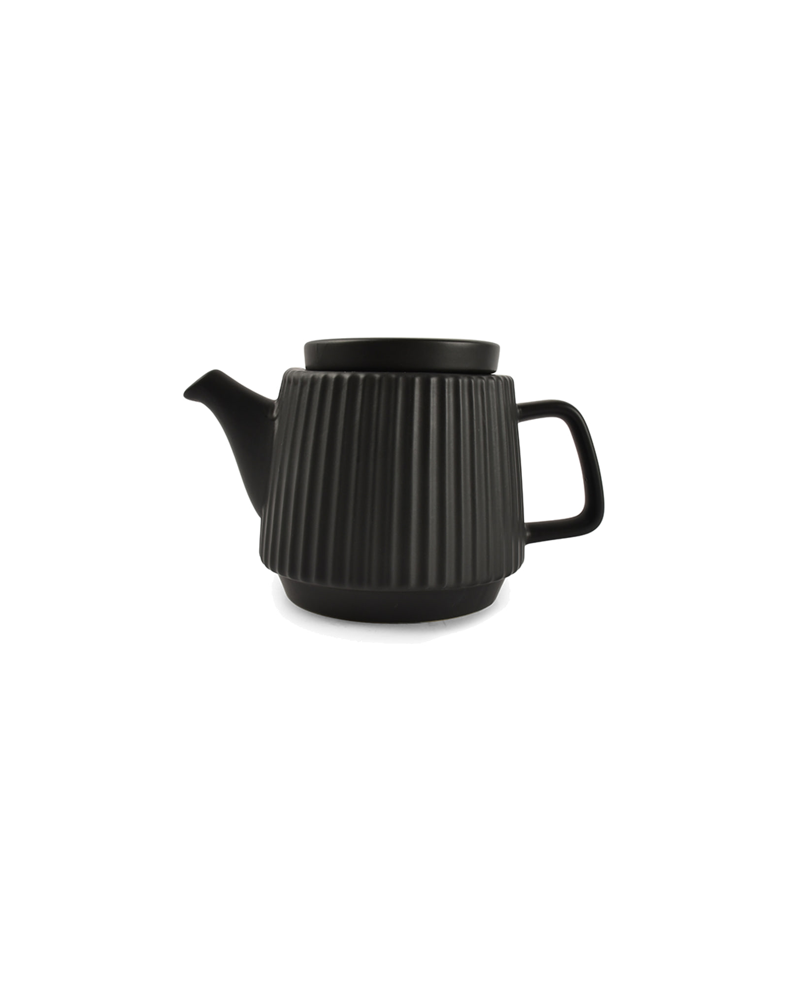 Hi!Tea Teekanne aus Steinzeug und Edelstahl, Schwarz, 640 ml