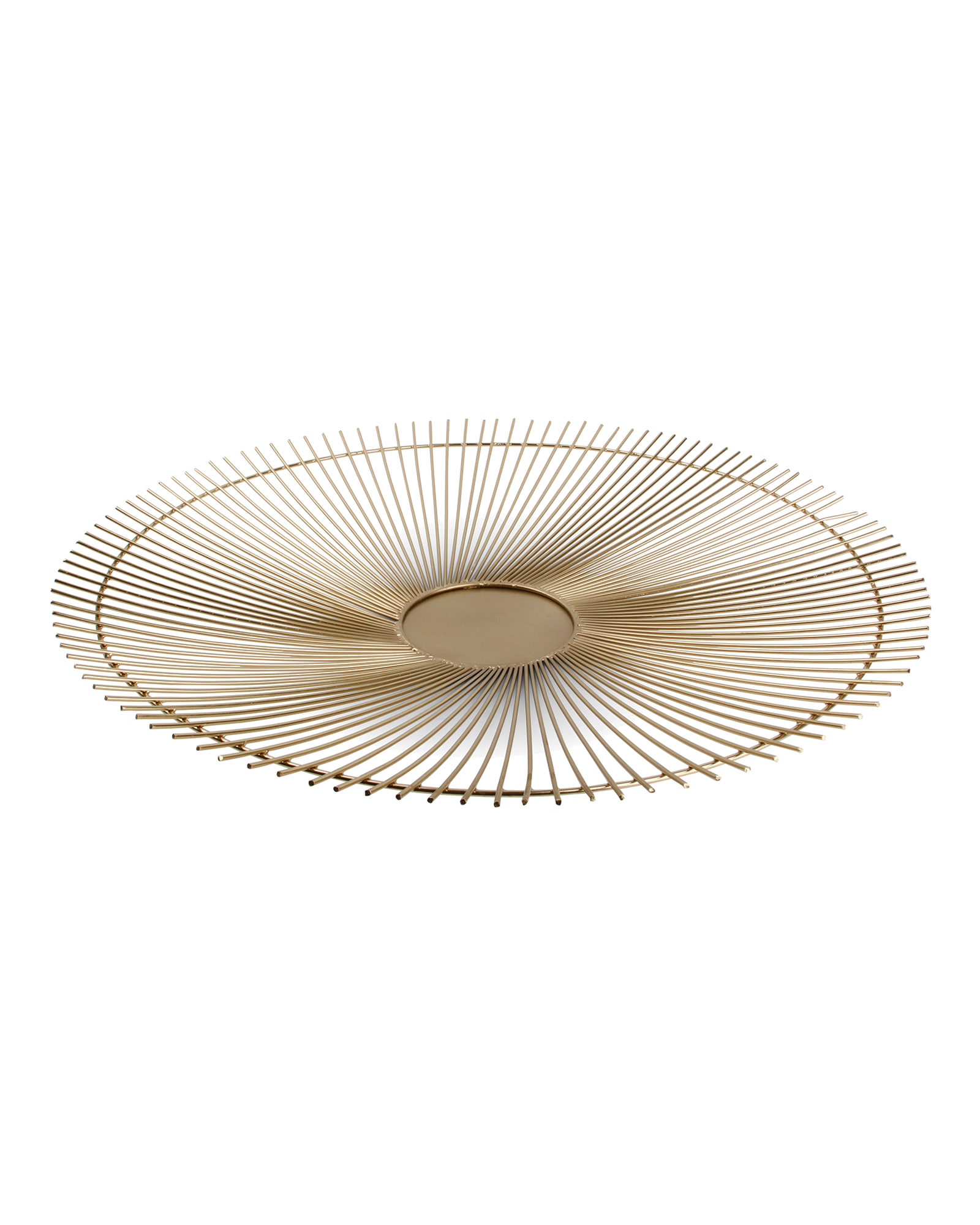Iris Drahtkorb aus Metall, Gold Twisted, Ø 53 cm, H 5 cm, Ansicht 1