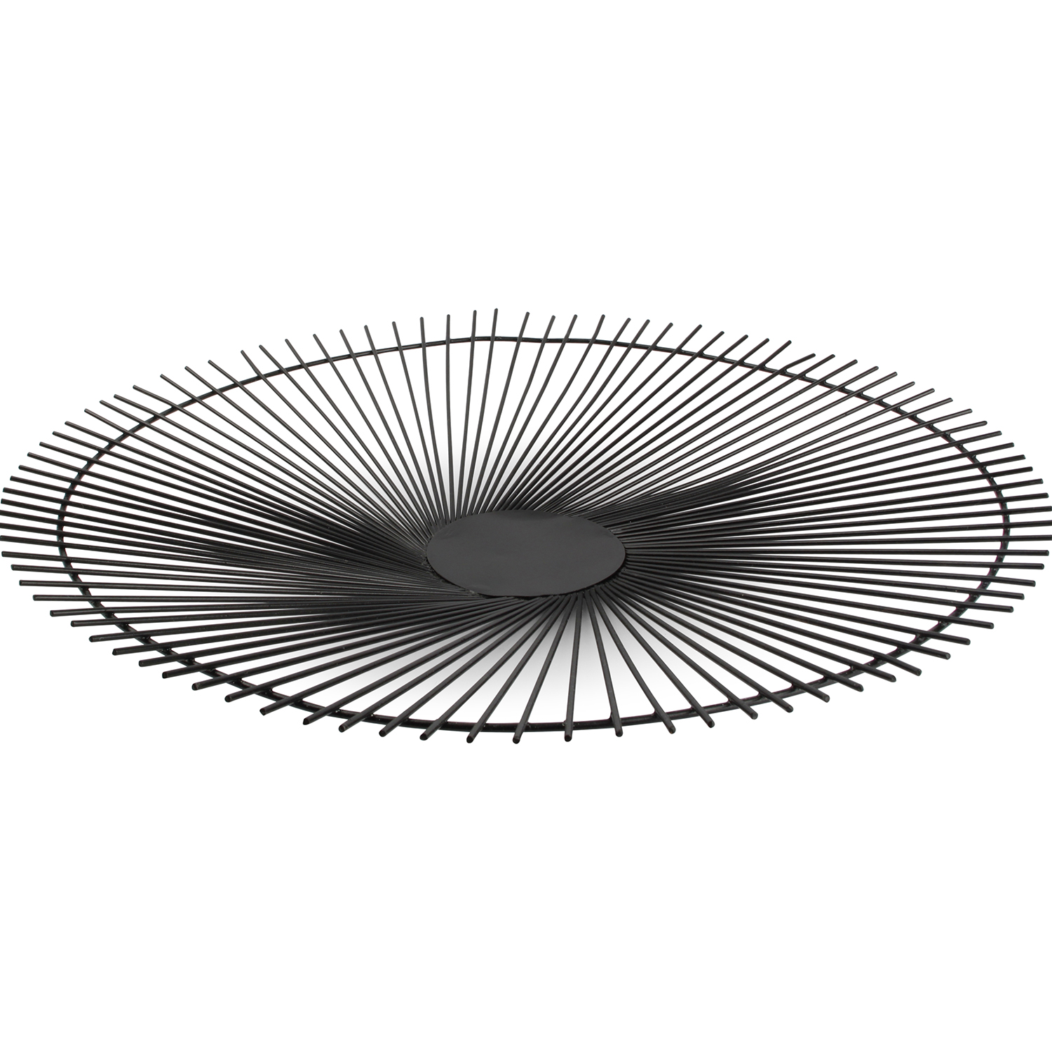 Iris Drahtkorb aus Metall, Schwarz Twisted, Ø 53 cm, H 5 cm, Ansicht 1