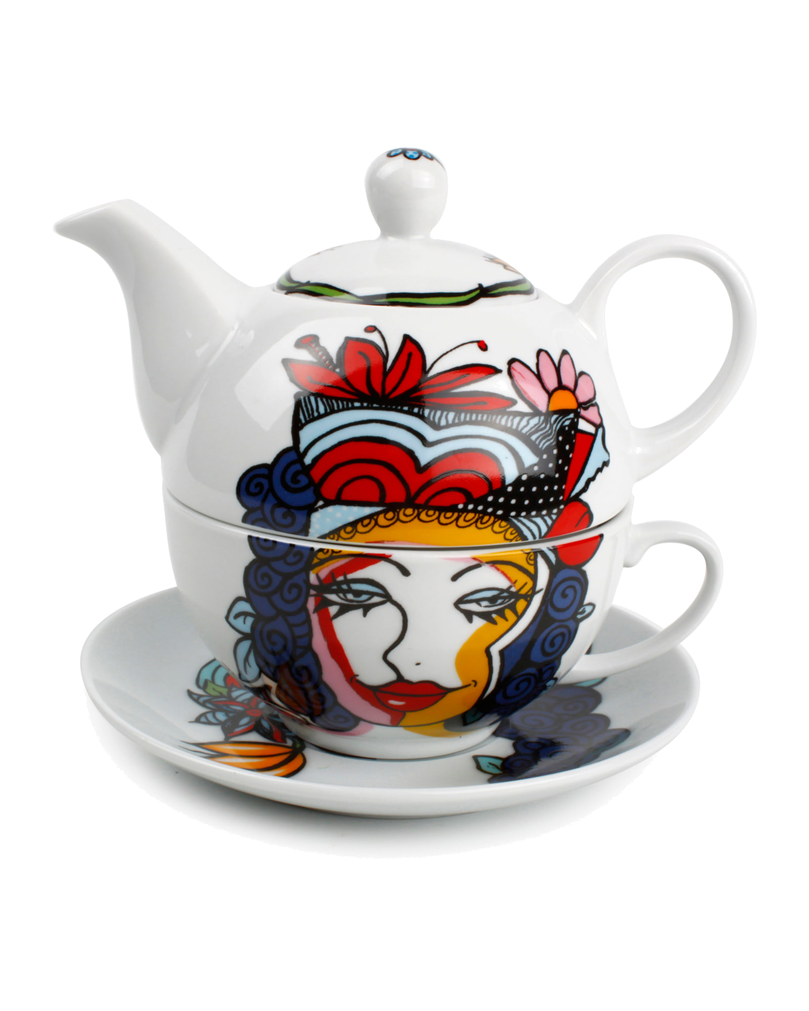 Josien Broeren Tea-for-one-Set aus Porzellan