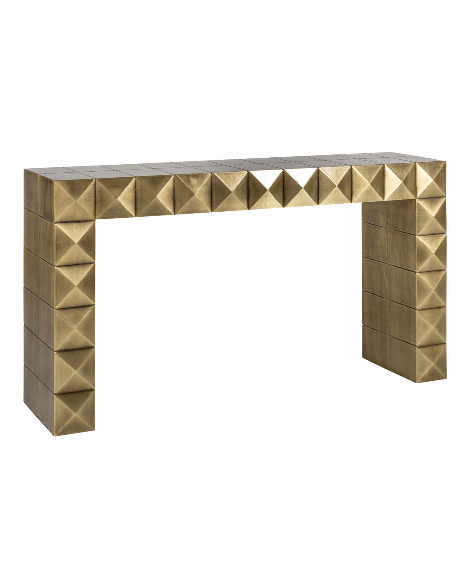 Konsolentisch Collada, Goldfarben, gebürstet von Richmond Interiors, Produktansicht 2