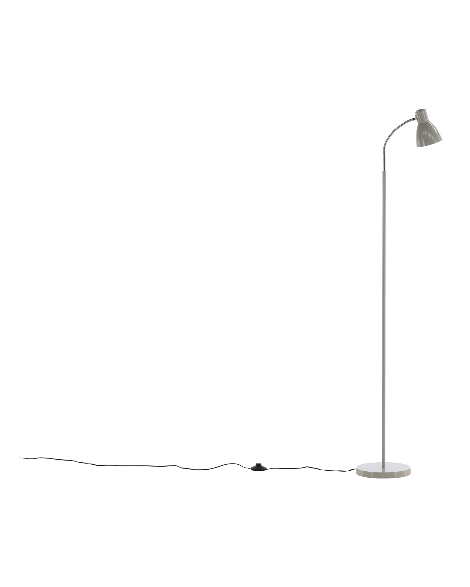 Lina Stehlampe in Beige mit drehbarem Leuchtenkopf