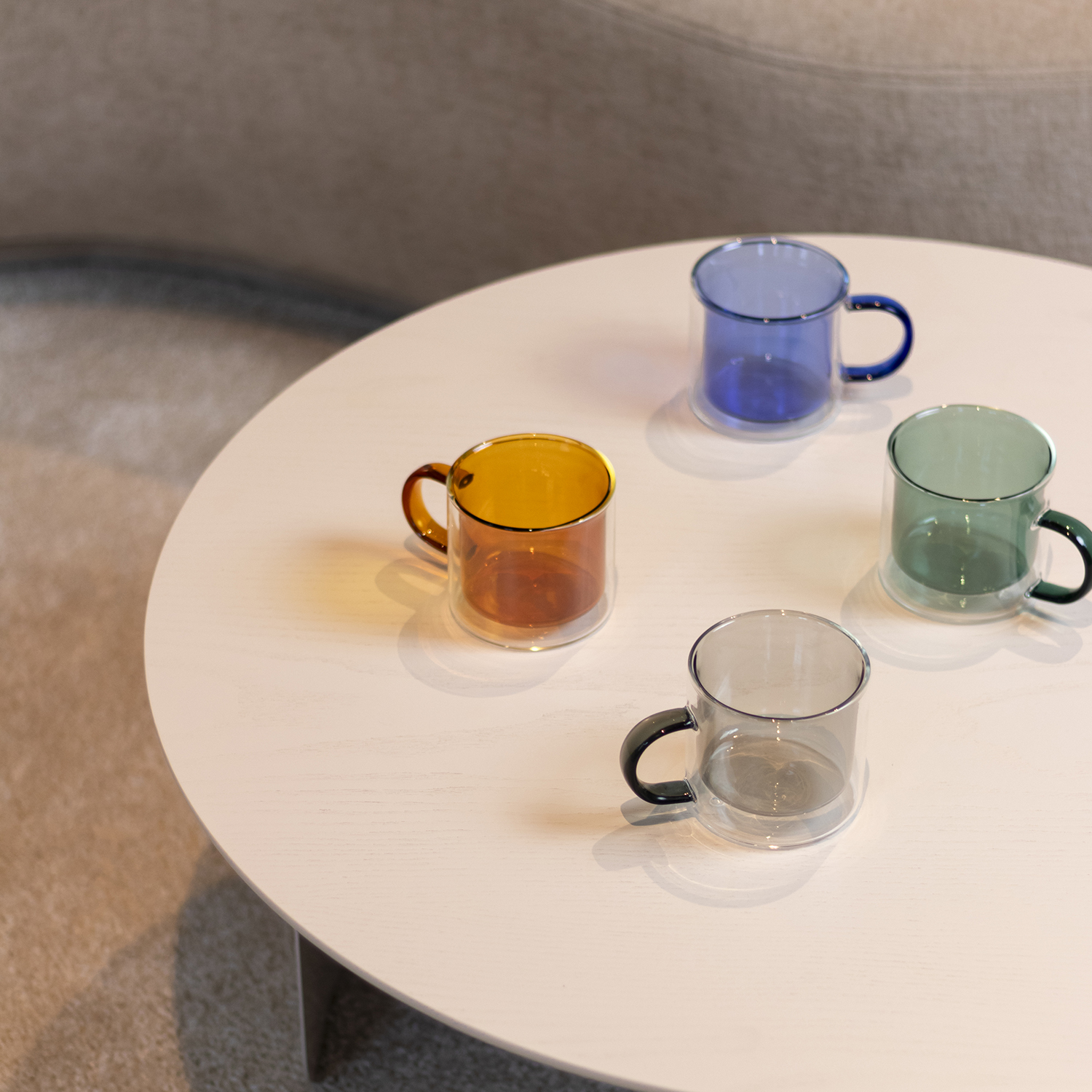 Liv Becher aus doppelwandigem Borosilikatglas, doppelwandig Blau, 270 ml, Ansicht 4