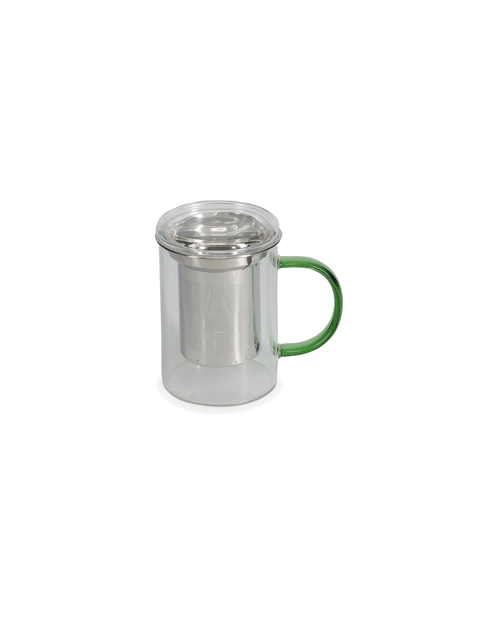 Liv Teebecher aus Borosilikatglas, mit Filter und Deckel Grün, 430 ml, Ansicht 2