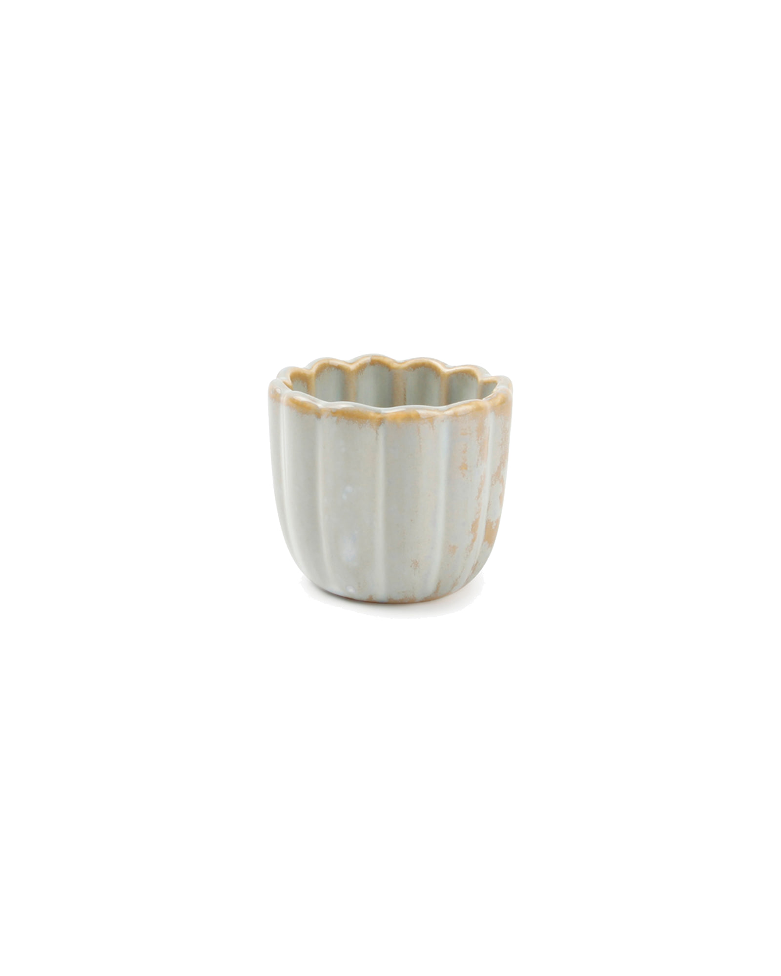 Lotus Eierbecher aus Porzellan, Nuance Weiß, Ø 4,5 cm, H 4 cm