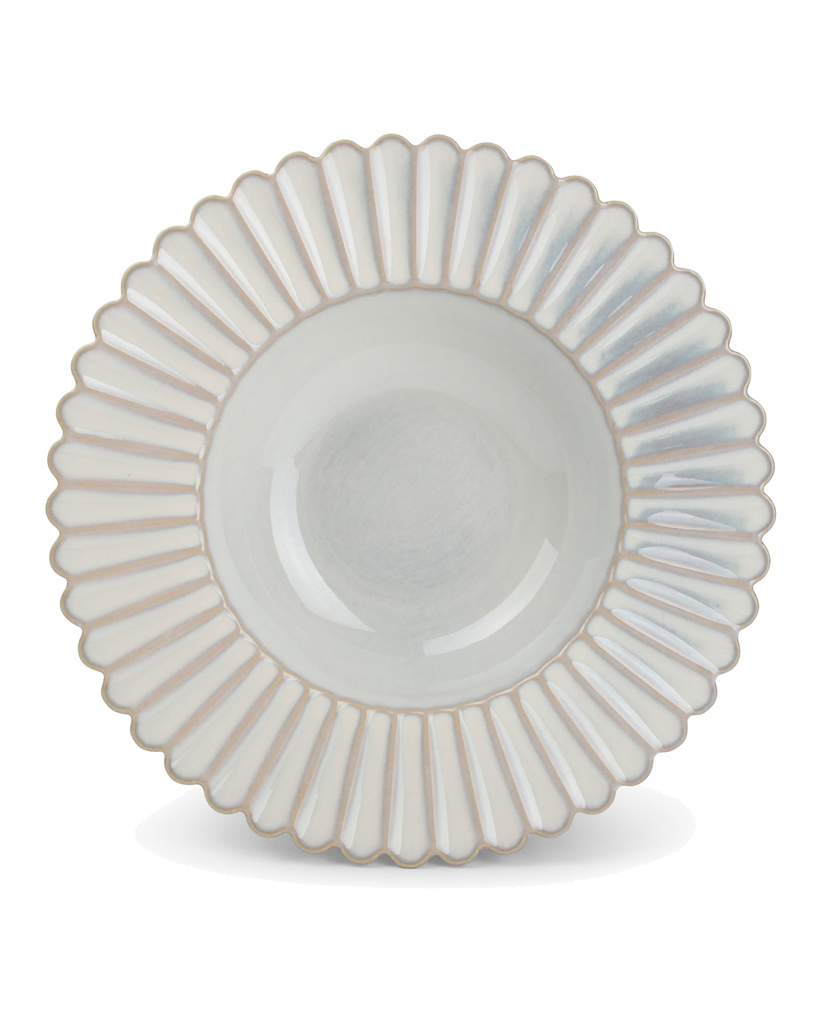 Lotus Suppenteller aus Porzellan, Nuance Weiß, Ø 24 cm, H 4 cm, Ansicht 3