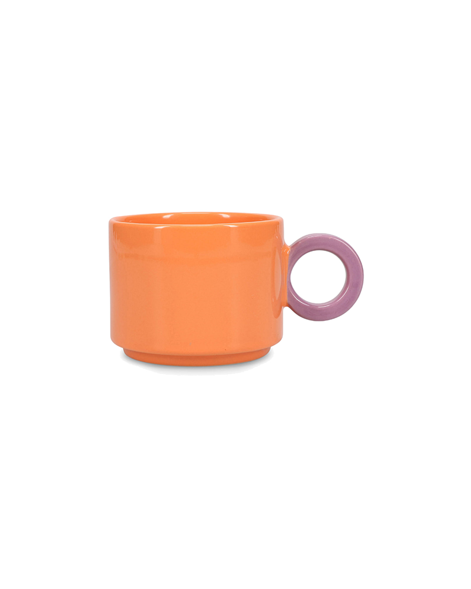 Lou Becher aus Steinzeug, Orange/Lila, 280 ml, Ansicht 1