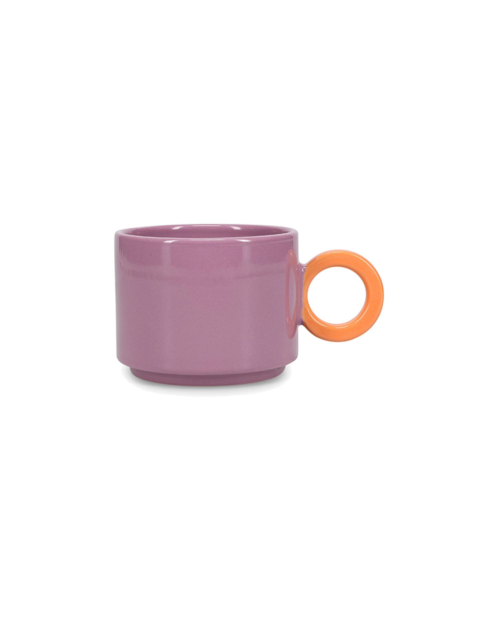 Lou Becher aus Steinzeug, Lila/Orange, 280 ml, Ansicht 1