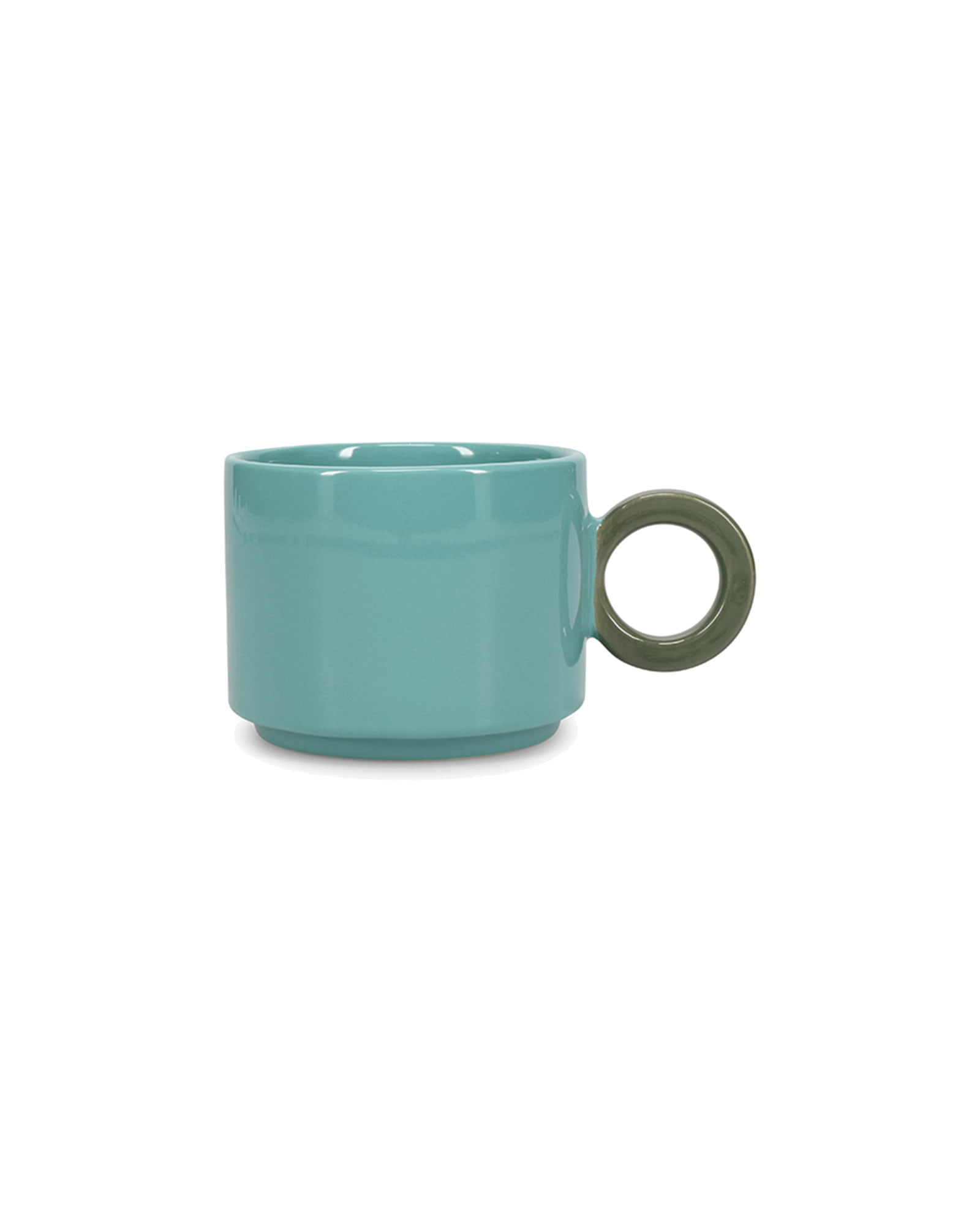 Lou Becher aus Steinzeug, Blau/Grün, 280 ml, Ansicht 1