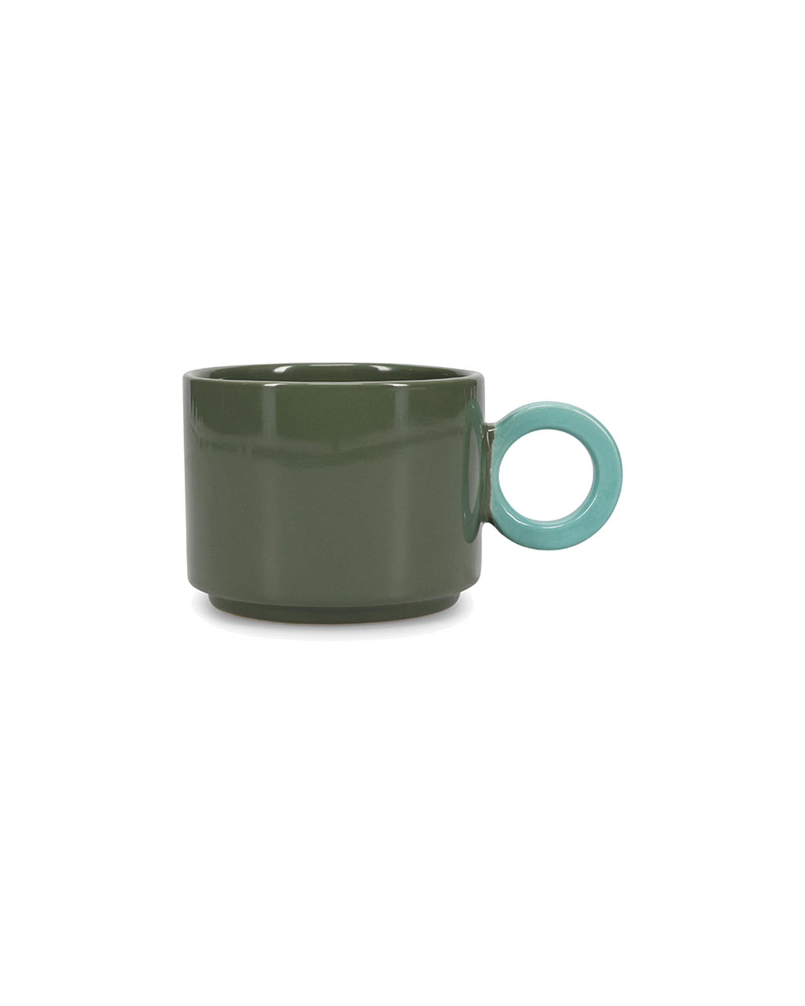 Lou Becher aus Steinzeug, Grün/Blau, 280 ml, Ansicht 1