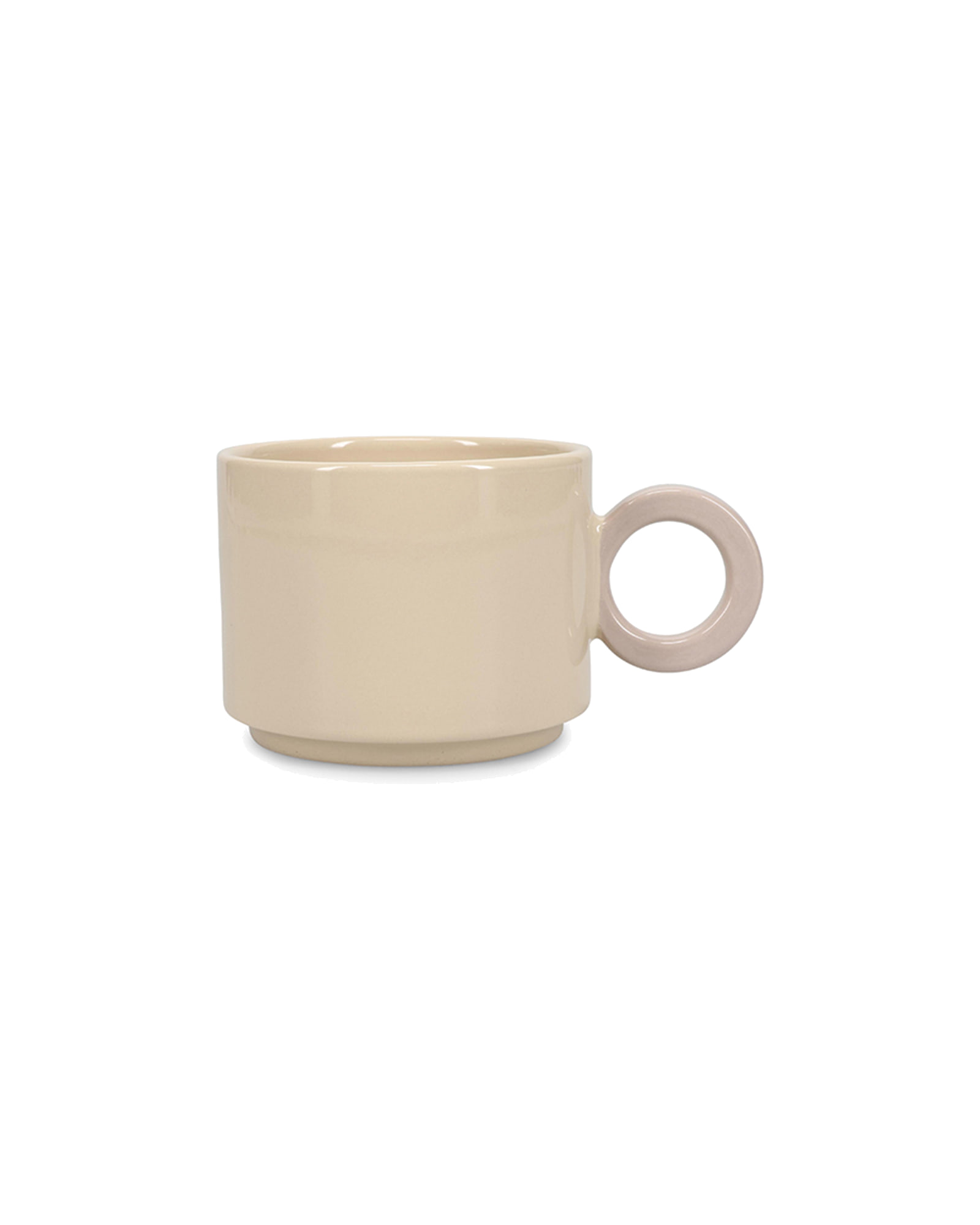 Lou Becher aus Steinzeug, Beige/Grau, 280 ml, Ansicht 1