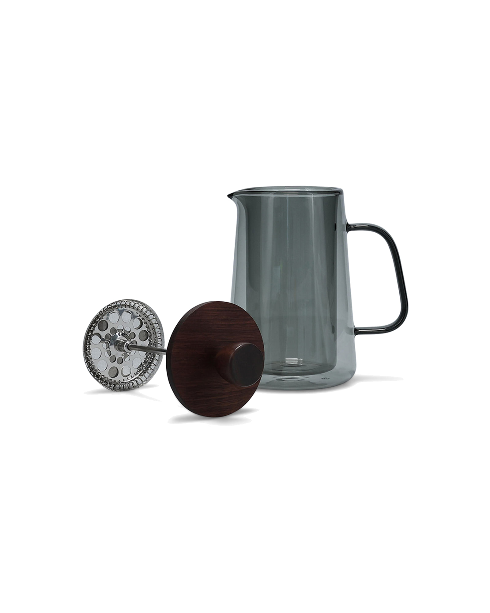 Luma Kaffeekanne aus Glas, mit Glasfilter und Deckel Grau, 350 ml, Ansicht 2