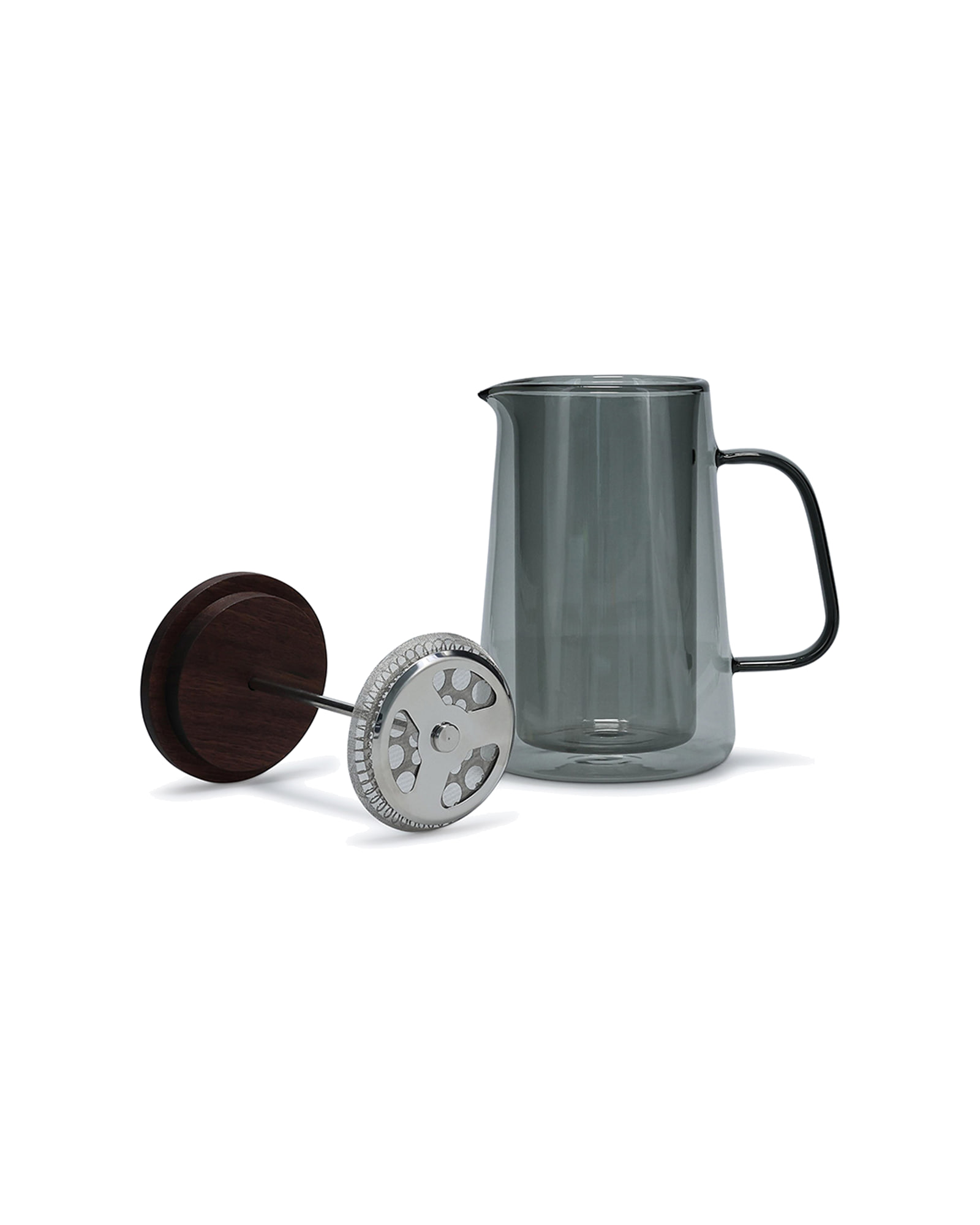 Luma Kaffeekanne aus Glas, mit Glasfilter und Deckel Grau, 350 ml, Ansicht 3