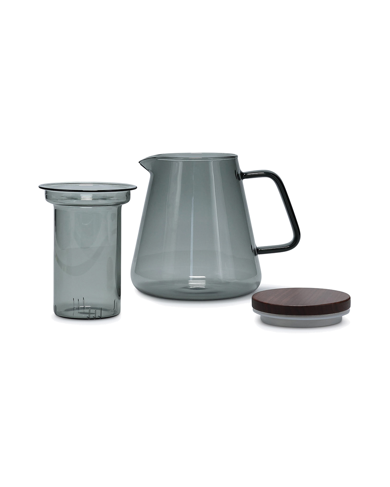 Luma Teekanne aus Glas mit Glasfilter, mit Glasfilter und Deckel Grau, 930 ml, Ansicht 2