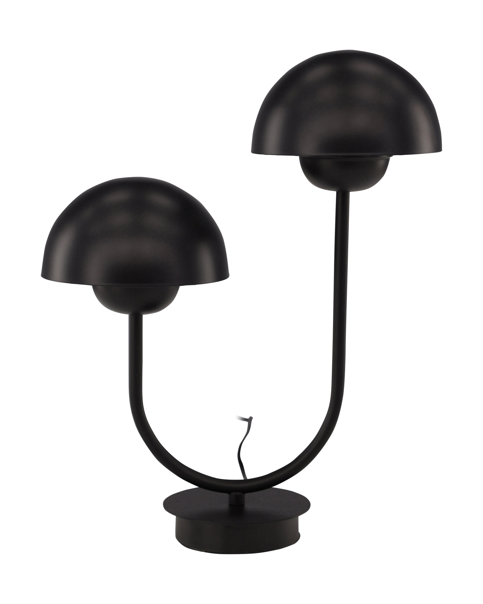 Lyckorna Tischlampe in Schwarz mit zwei Pilzschirmen
