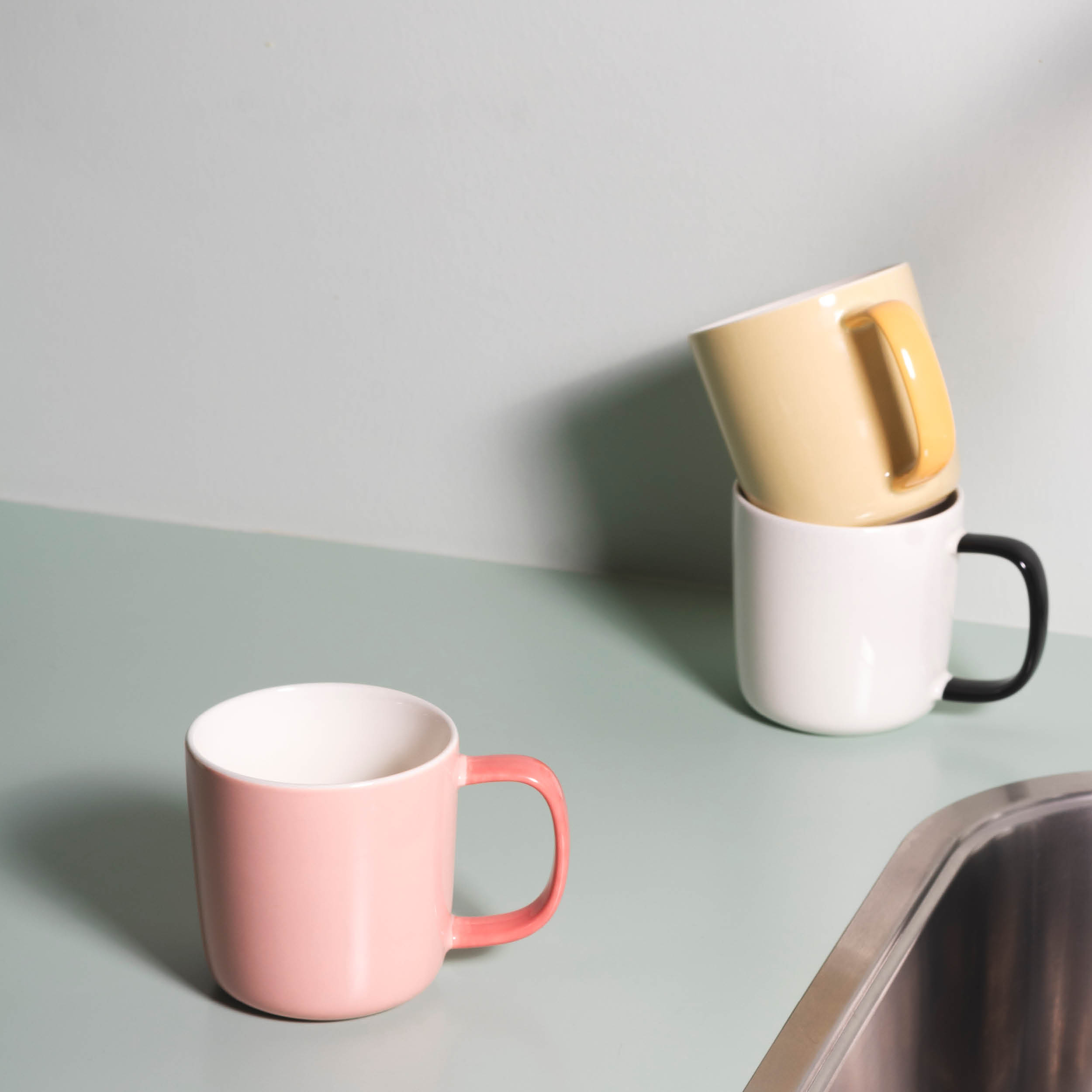 Mae Becher aus New Bone China, Rosa, 370 ml, Ansicht 3