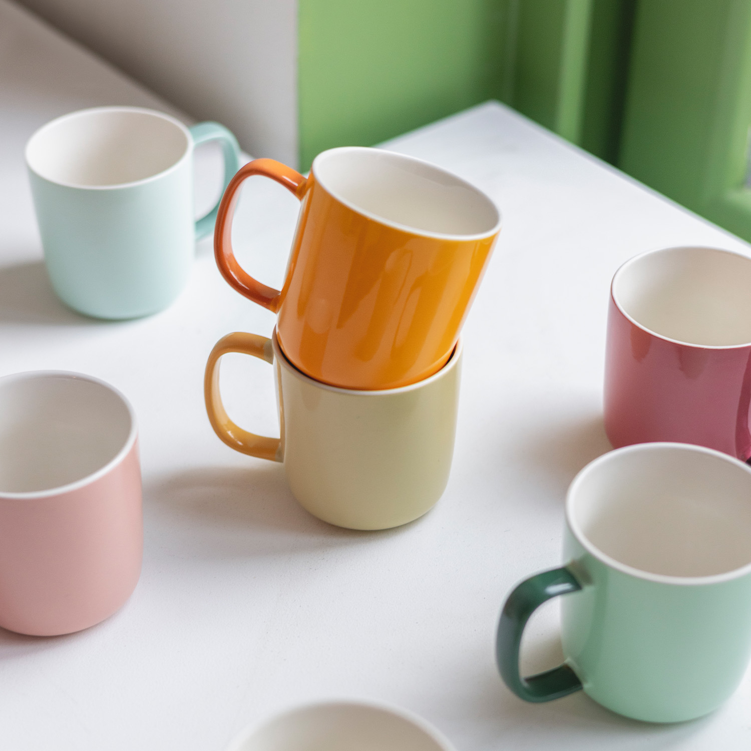 Mae Becher aus New Bone China, Mandarine, 370 ml, Ansicht 5