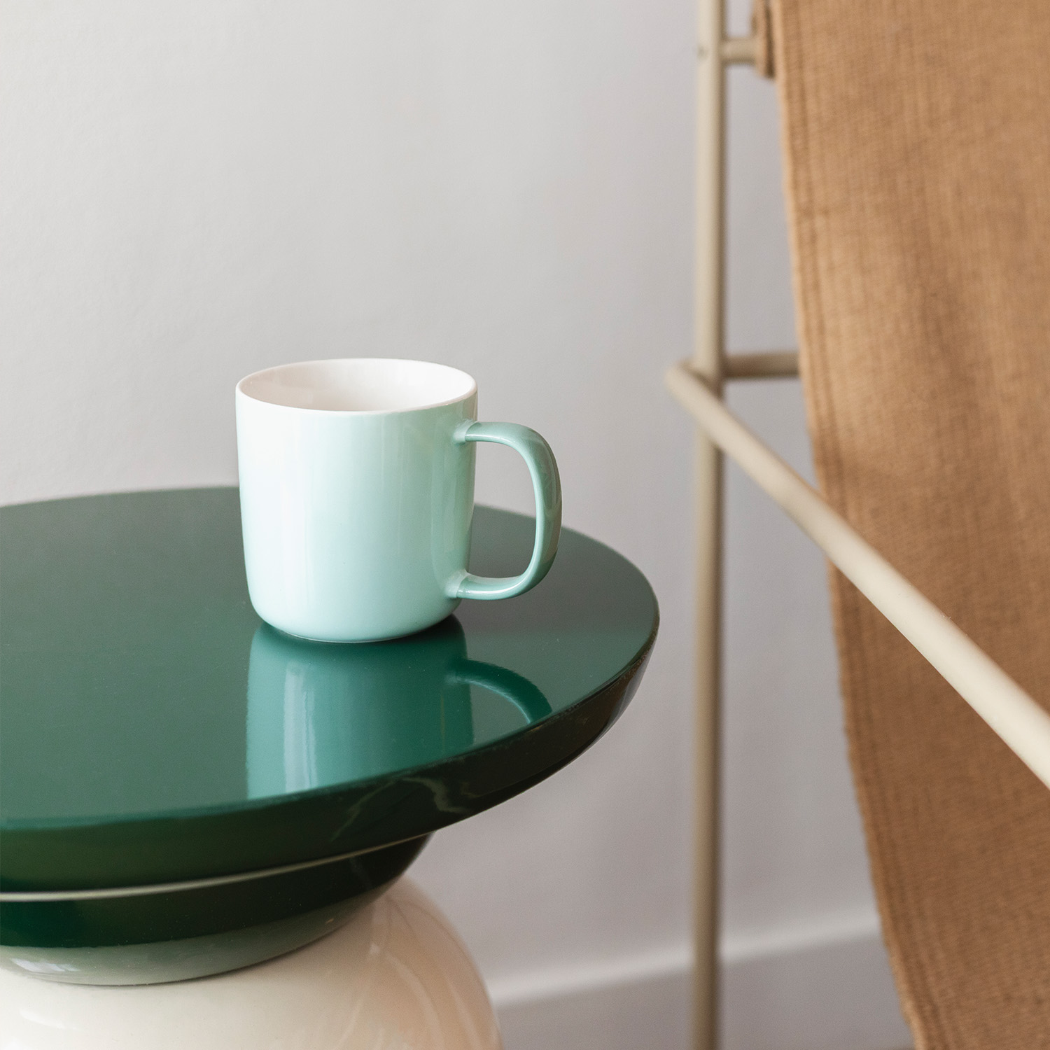 Mae Becher aus New Bone China, Türkis, 370 ml, Ansicht 4