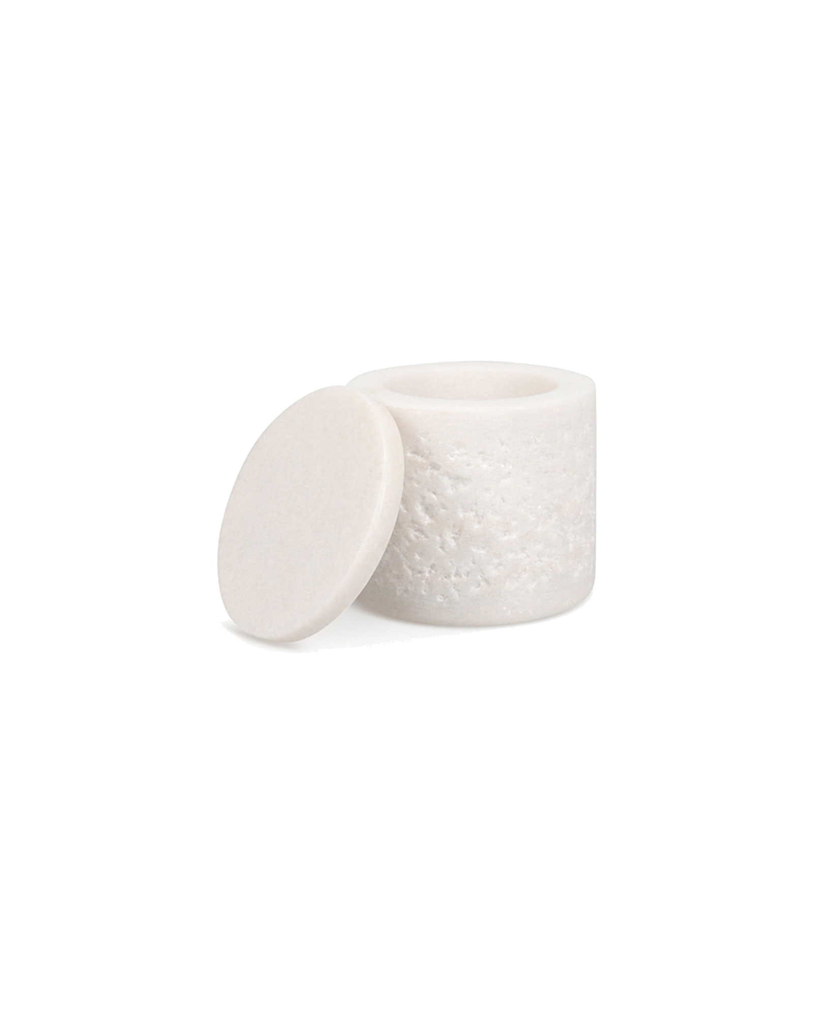 Marbliss Deckeldose aus Marmor, Weiß, Ø 7 cm, H 7 cm, Ansicht 2