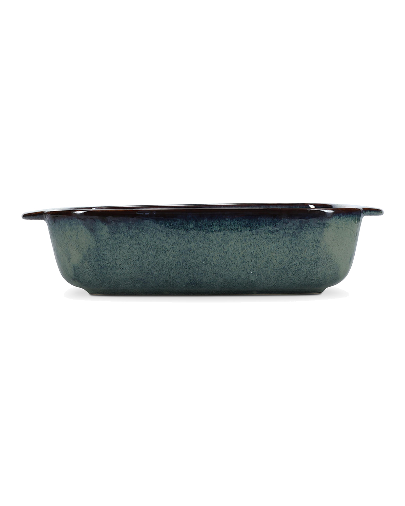 Meridian Auflaufform aus Steinzeug, Grün/Blau, 32 × 20,5 cm, H 7 cm, Ansicht 2