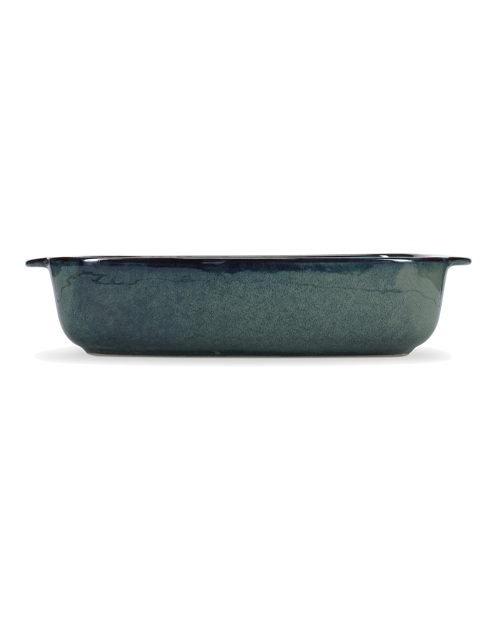 Meridian Auflaufform aus Steinzeug, Grün/Blau, 39 × 25,5 cm, H 8,5 cm, Ansicht 2