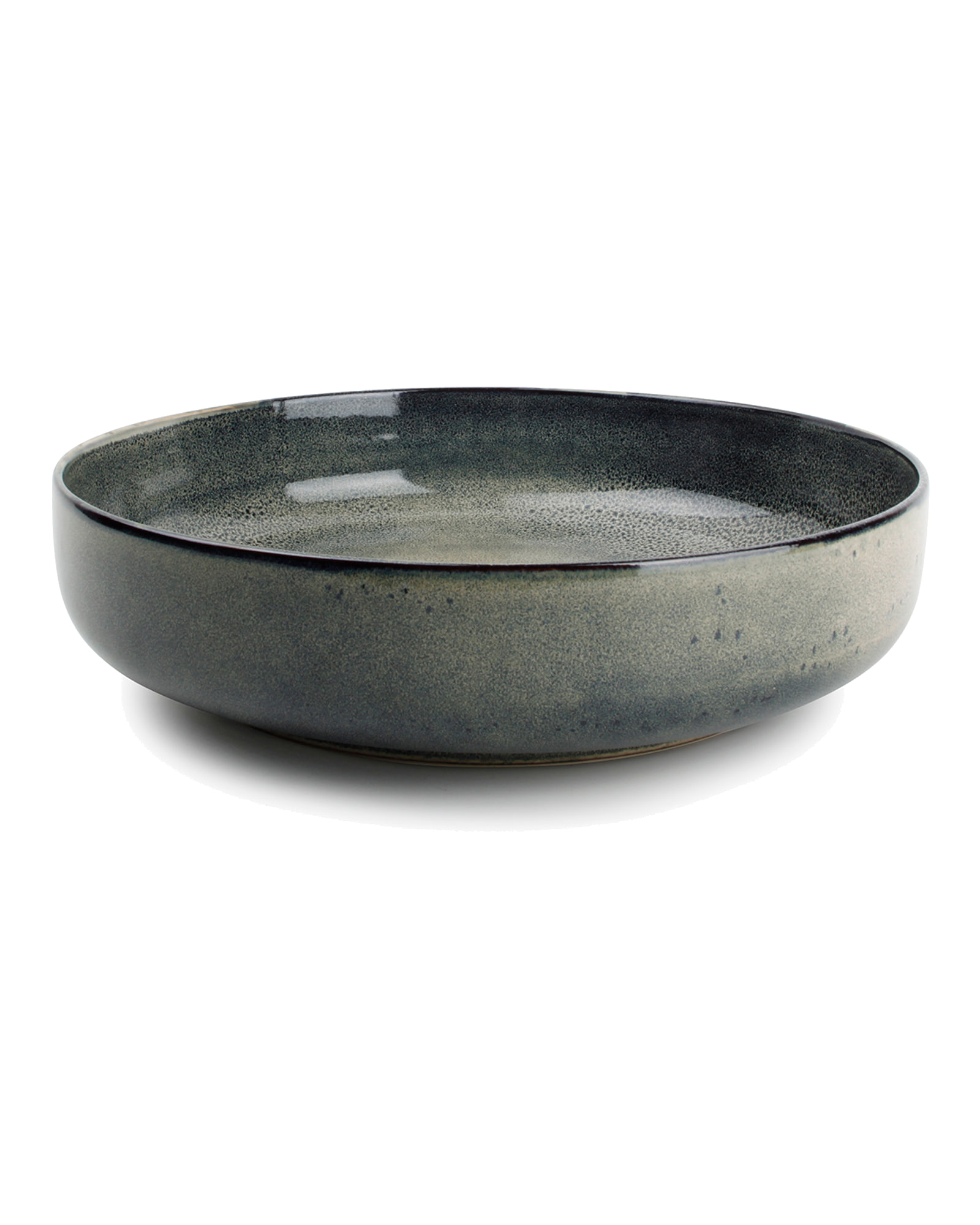 Meridian Servierschale aus Steinzeug, Grün/Blau, Ø 28 cm, H 7 cm, Ansicht 2