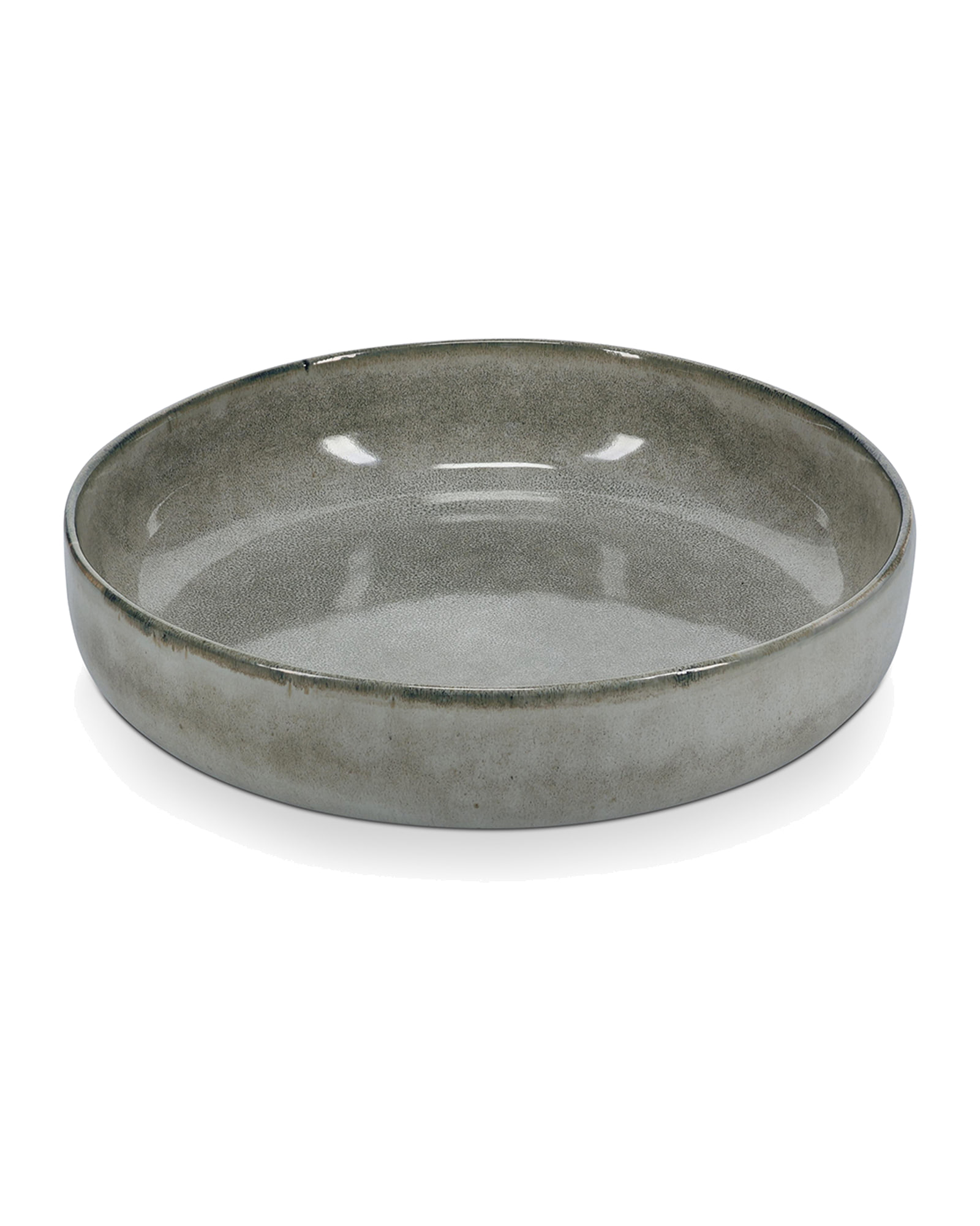 Meridian Servierschale aus Steinzeug, Grün/Blau, Ø 28 cm, H 7 cm, Ansicht 3