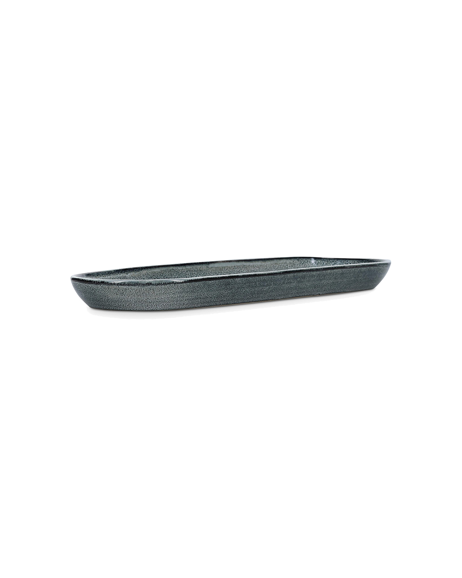 Meridian Servierschale aus Steinzeug, Grün/Blau, 29 × 10 cm, H 2 cm, Ansicht 3