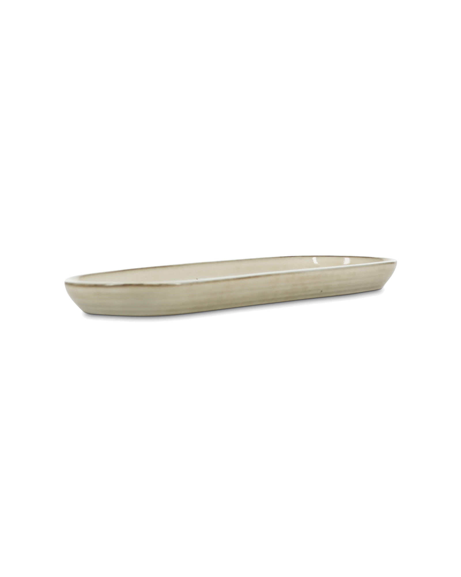 Meridian Servierschale aus Steinzeug, Elfenbein, 29 × 10 cm, H 2 cm, Ansicht 2