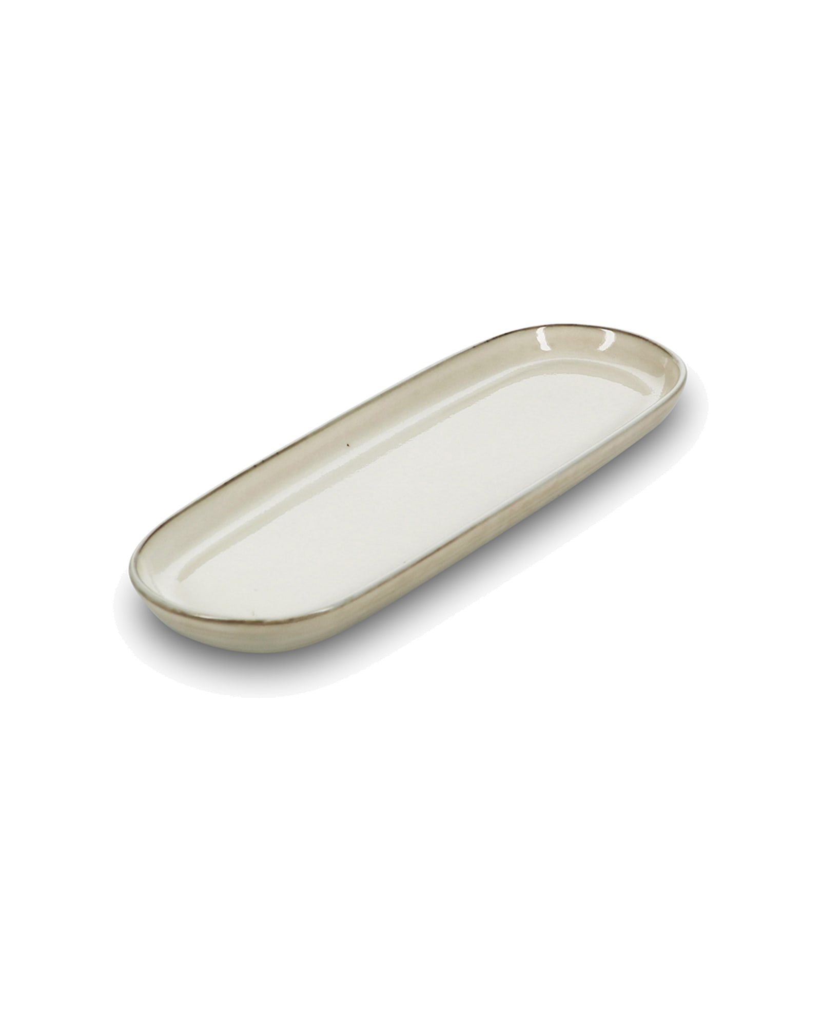 Meridian Servierschale aus Steinzeug, Elfenbein, 29 × 10 cm, H 2 cm, Ansicht 3