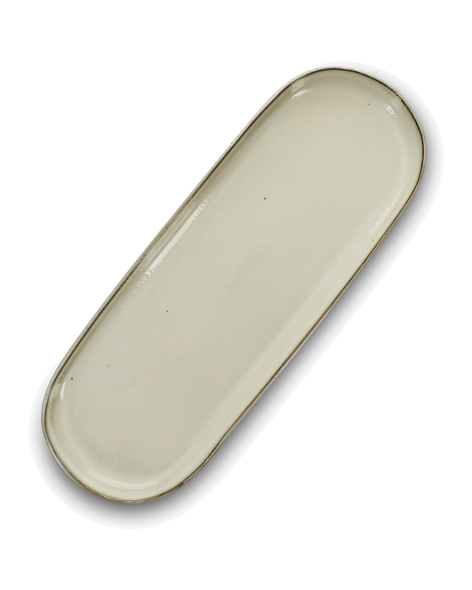 Meridian Servierschale aus Steinzeug, Elfenbein, 38,5 × 14 cm, H 2,5 cm, Ansicht 1