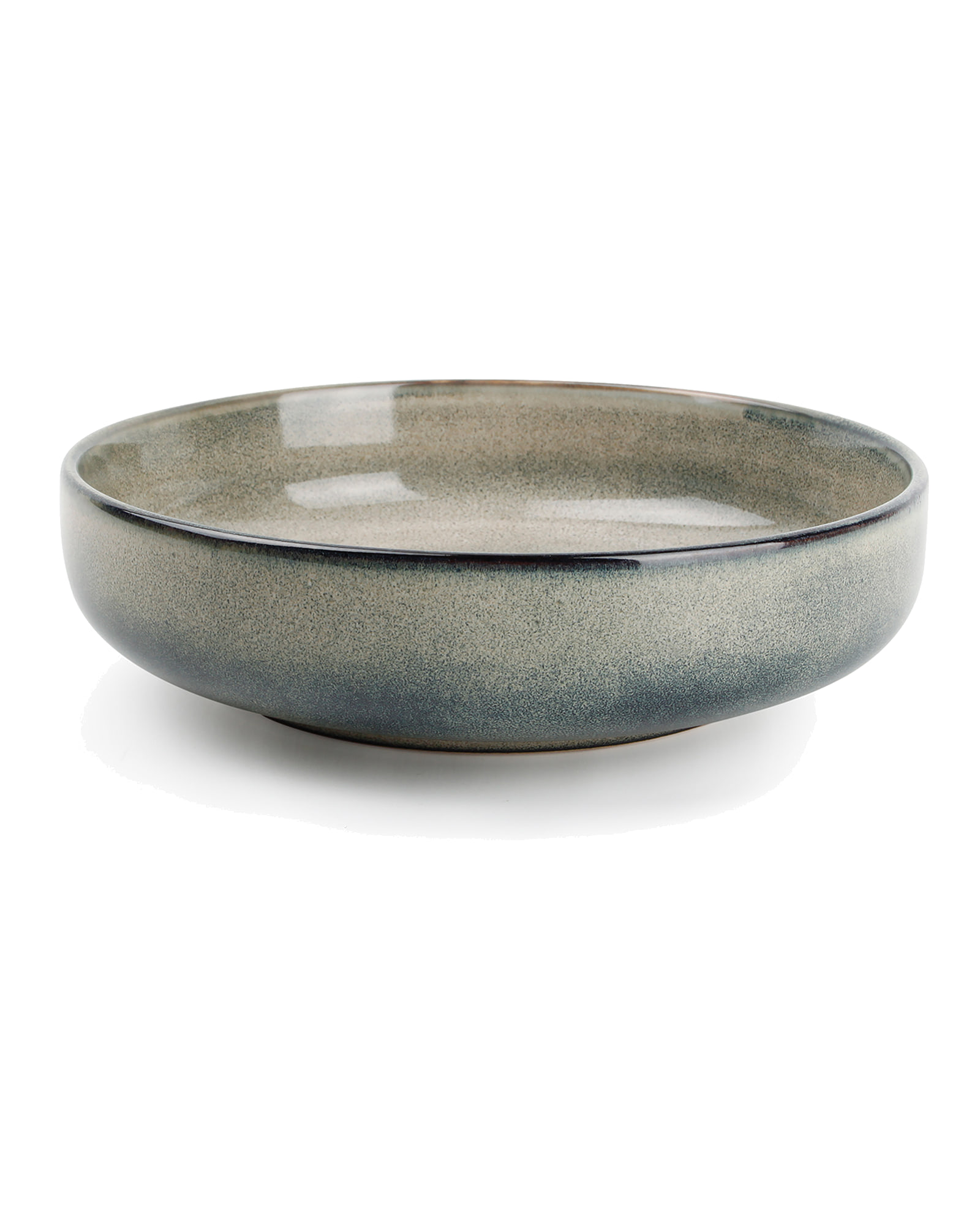 Meridian Suppenteller aus Steinzeug, Grün/Blau, Ø 22 cm, H 6 cm, Ansicht 2