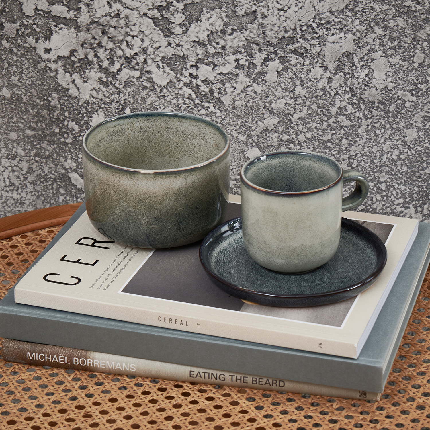 Meridian Tasse aus Steinzeug, Grün/Blau, 240 ml, Ansicht 4