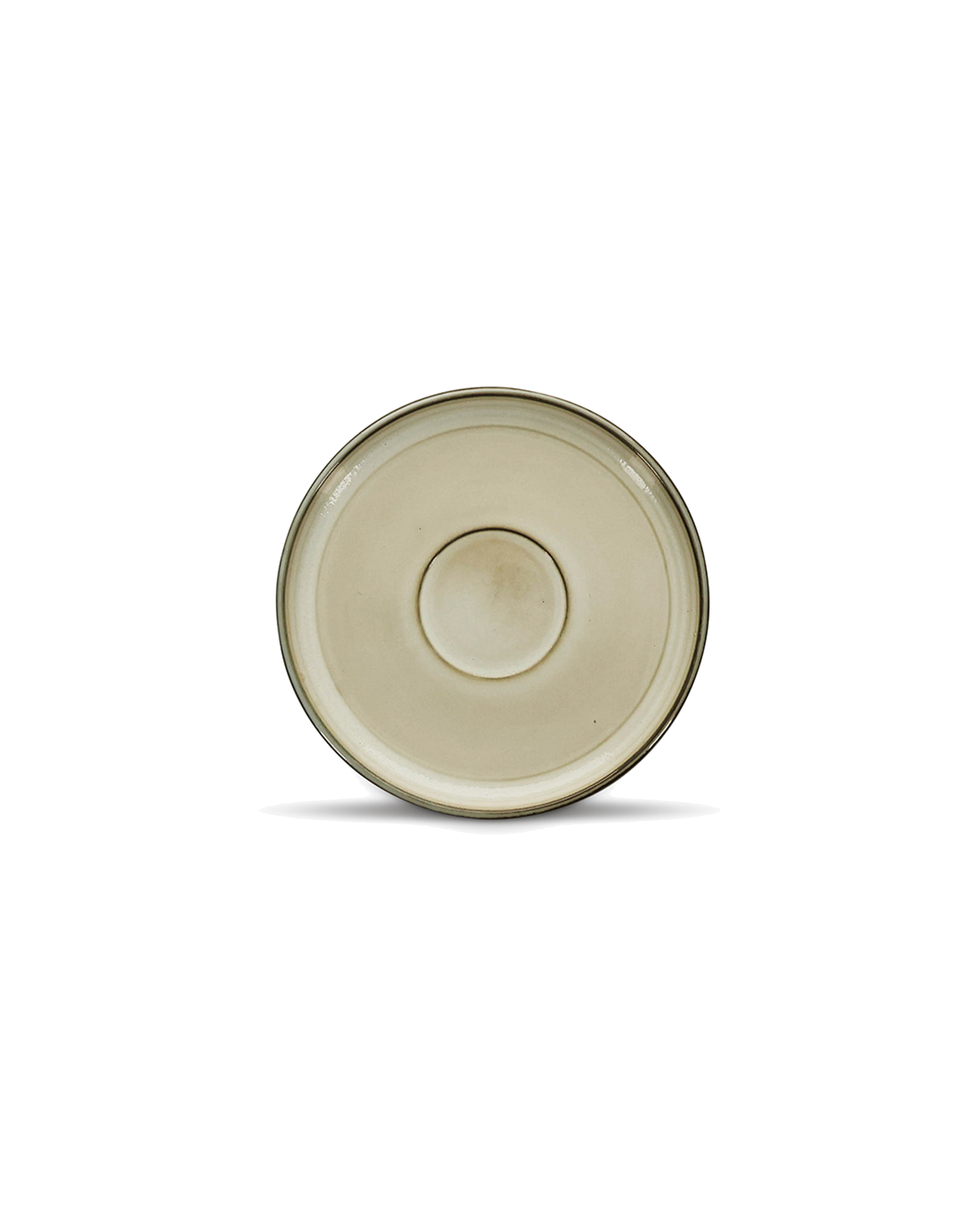 Meridian Untertasse aus Steinzeug, Elfenbein, Ø 15 cm, Ansicht 1