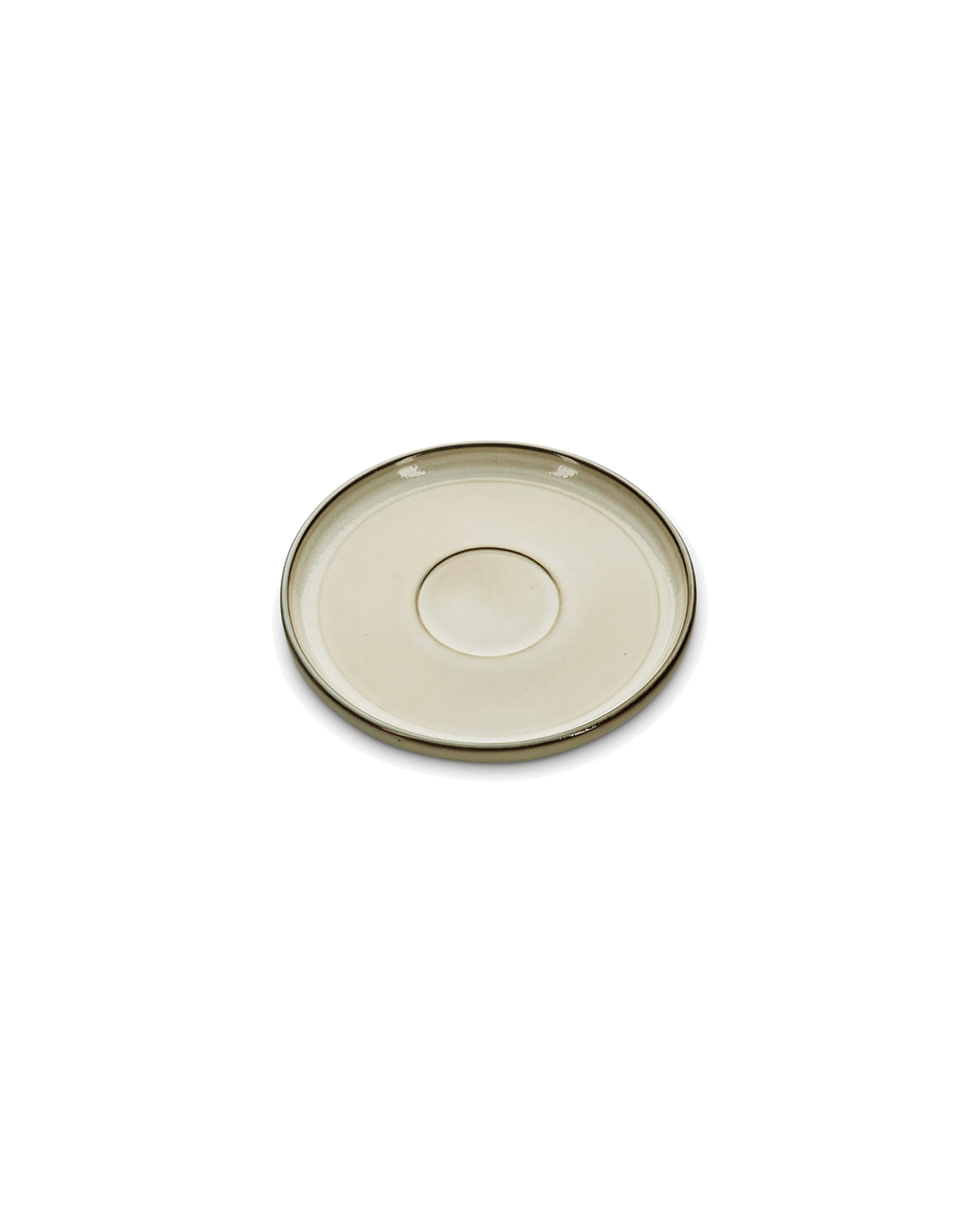 Meridian Untertasse aus Steinzeug, Elfenbein, Ø 15 cm, Ansicht 2