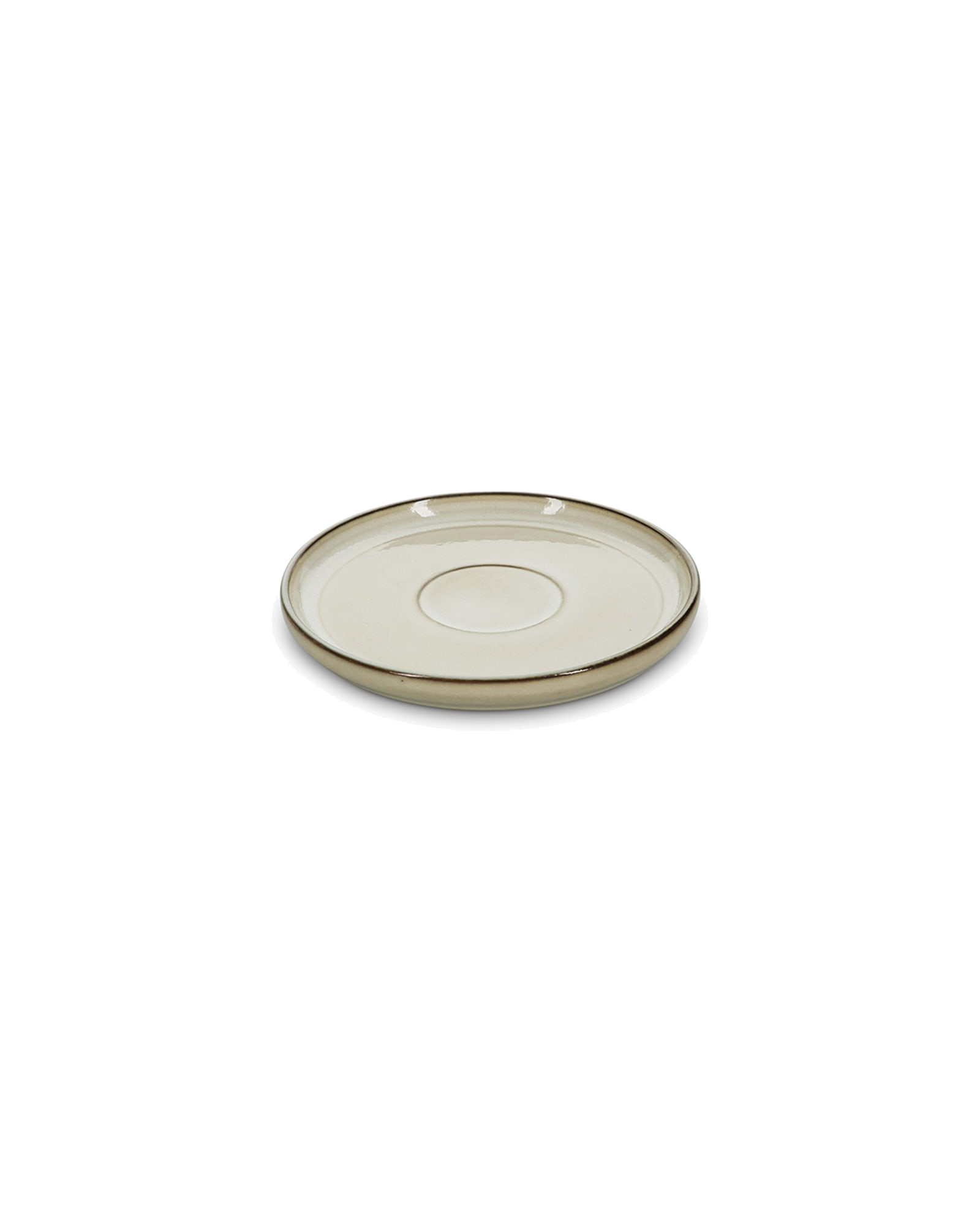 Meridian Untertasse aus Steinzeug, Elfenbein, Ø 15 cm, Ansicht 3