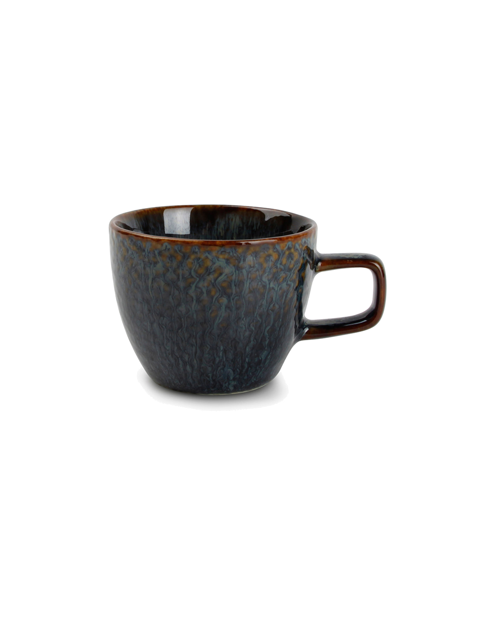 Mielo Mokkatasse mit Untertasse aus Steinzeug, Saphirblau, H 5 cm, Ansicht 2