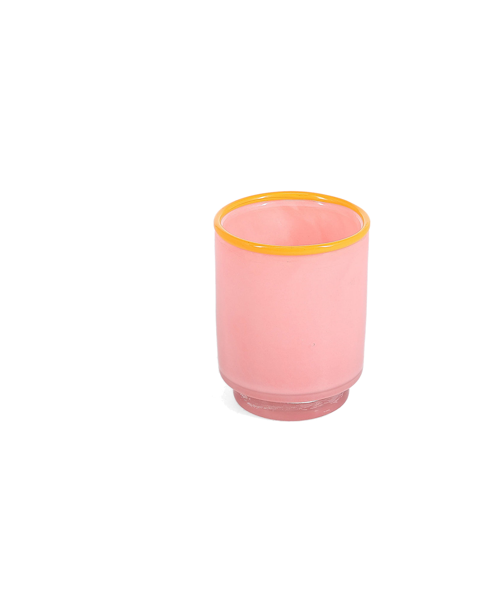 Milo Vase aus Glas mit Sprühfarbe, Zartrosa, Ø 10,5 cm, H 14 cm, Ansicht 2