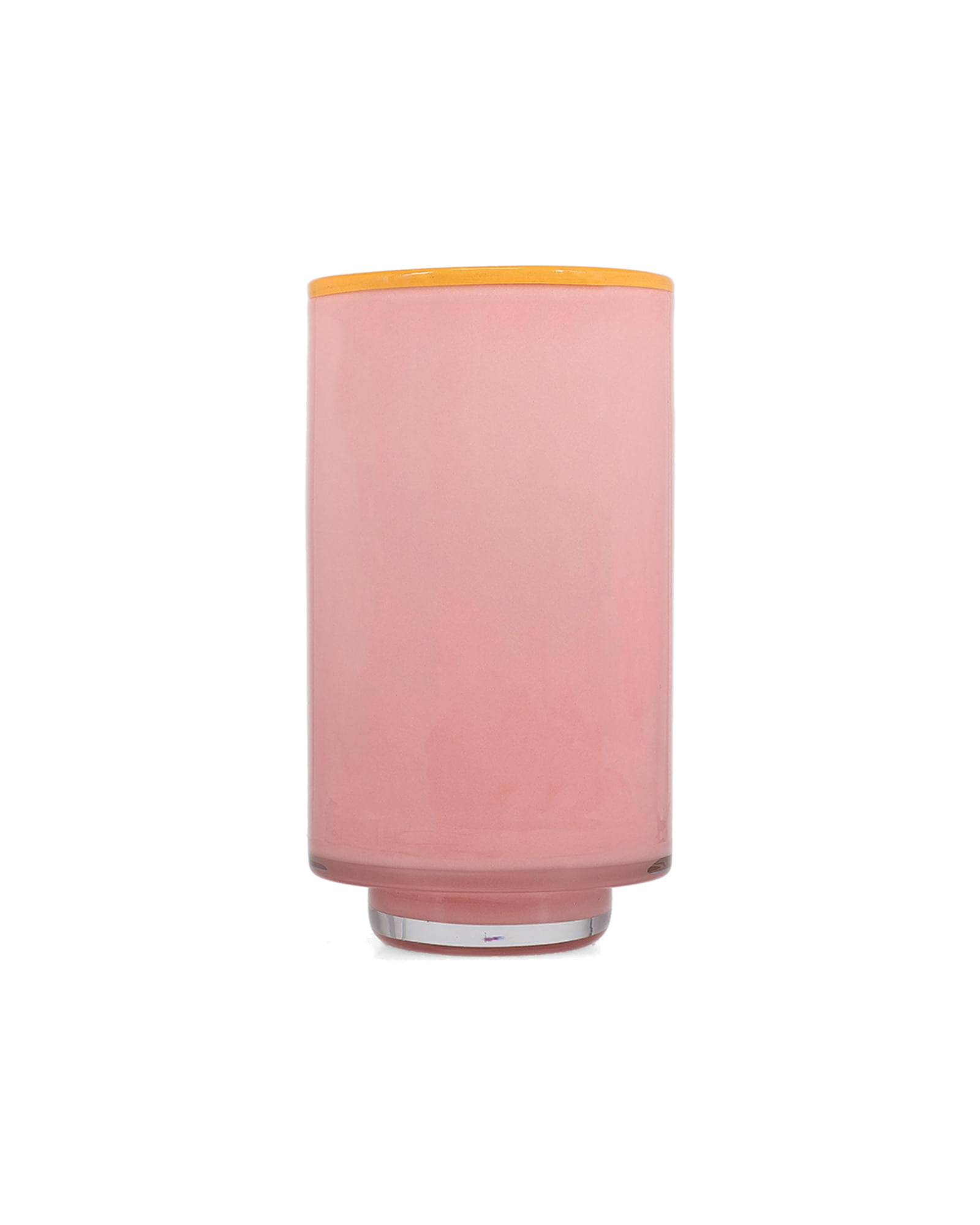Milo Vase aus Glas mit Sprühfarbe, Zartrosa, Ø 12 cm, H 21,5 cm, Ansicht 1