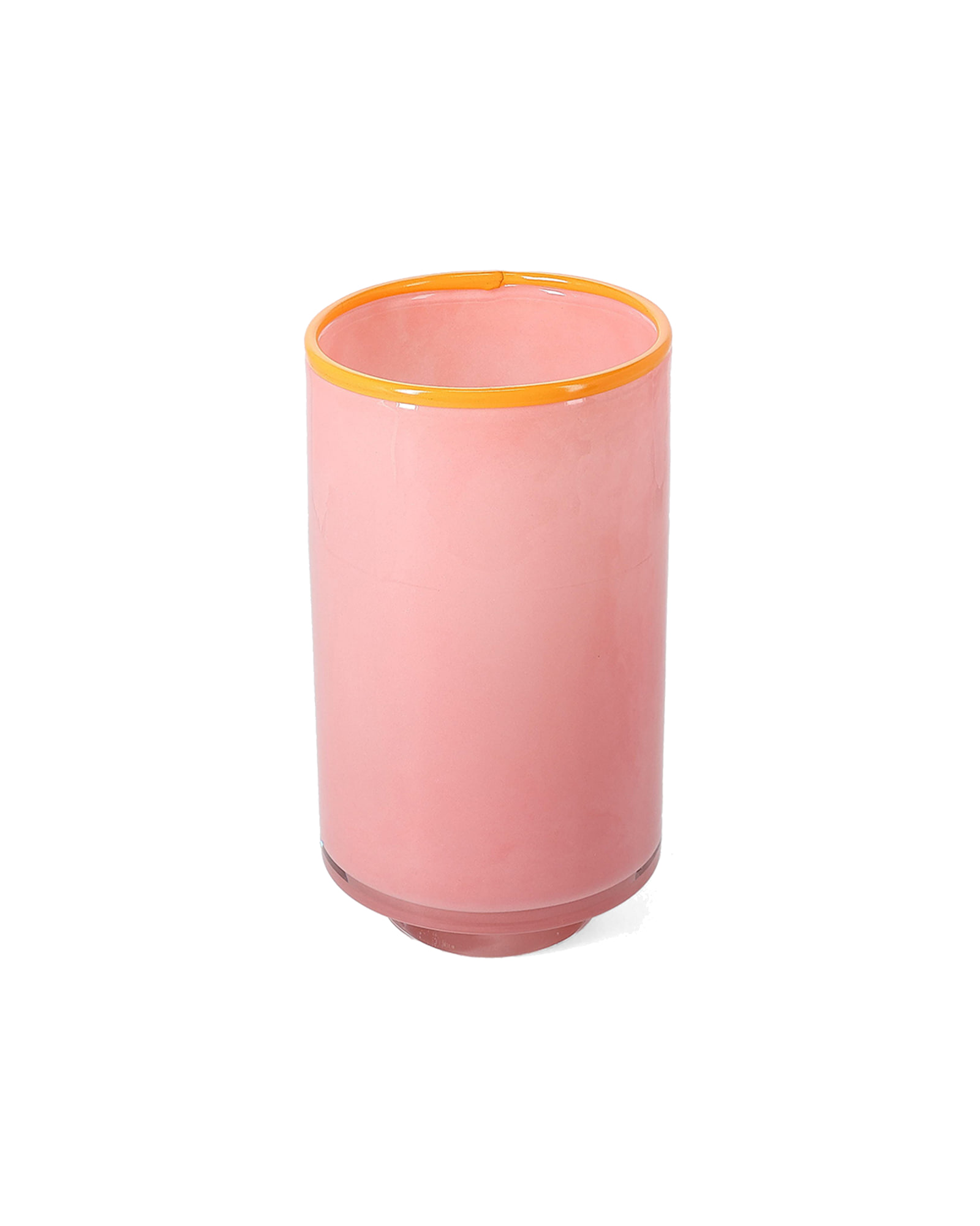 Milo Vase aus Glas mit Sprühfarbe, Zartrosa, Ø 12 cm, H 21,5 cm, Ansicht 2