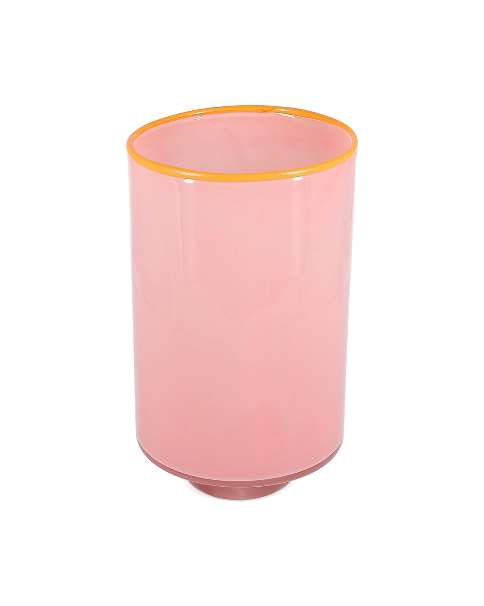 Milo Vase aus Glas mit Sprühfarbe, Zartrosa, Ø 15 cm, H 26 cm, Ansicht 2