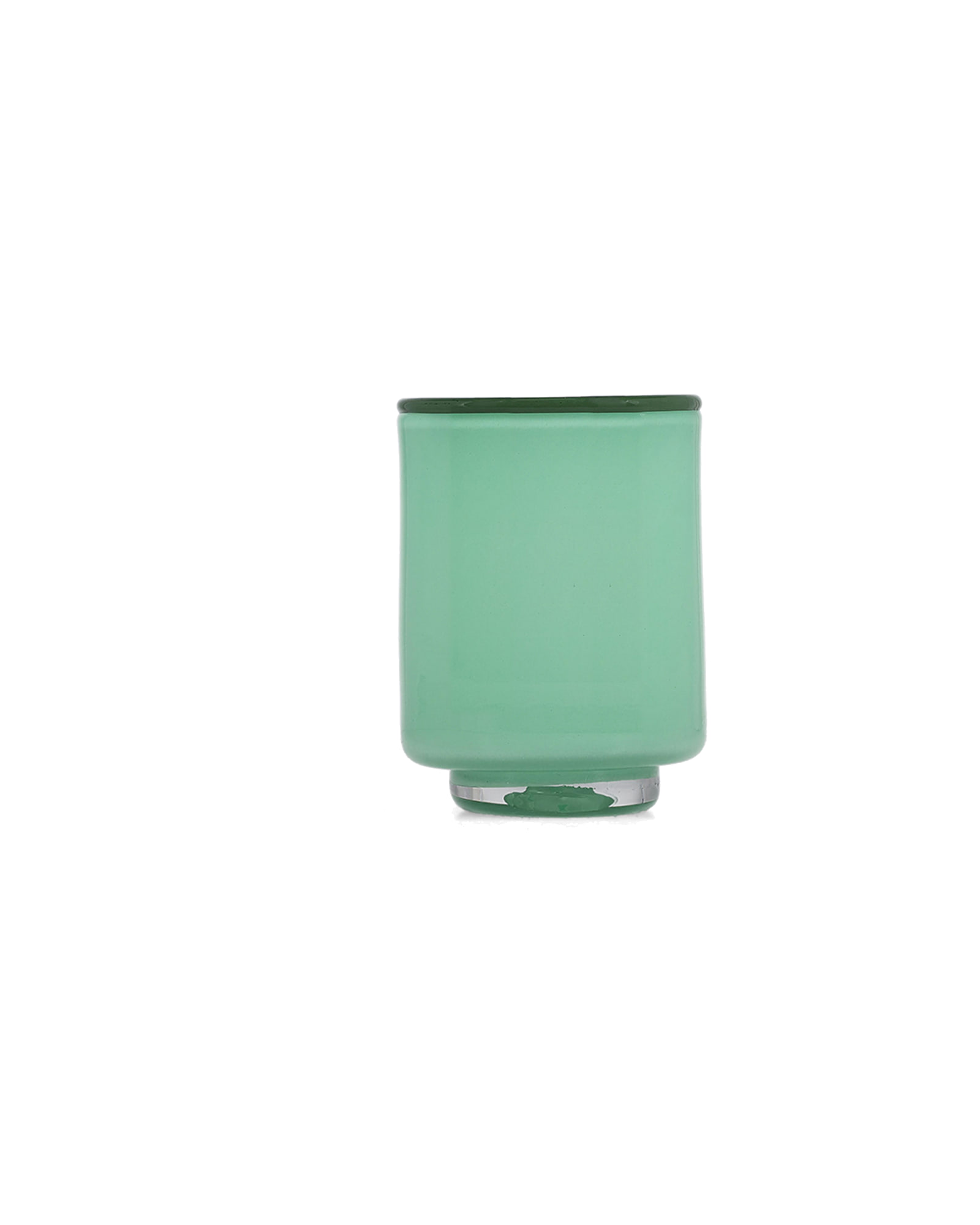Milo Vase aus Glas mit Sprühfarbe, Pistaziengrün, Ø 10,5 cm, H 14 cm, Ansicht 1