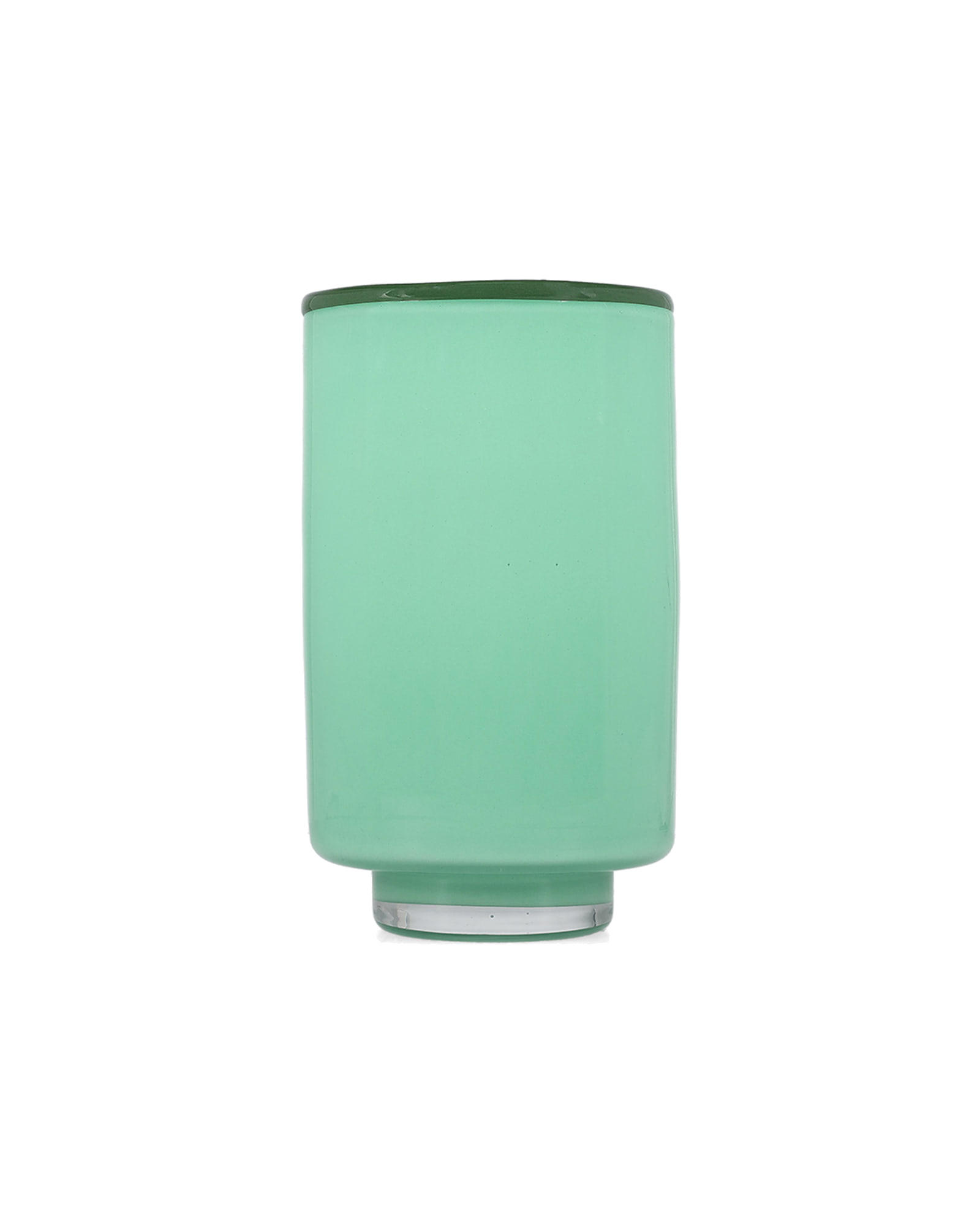 Milo Vase aus Glas mit Sprühfarbe, Pistaziengrün, Ø 12 cm, H 21,5 cm, Ansicht 1