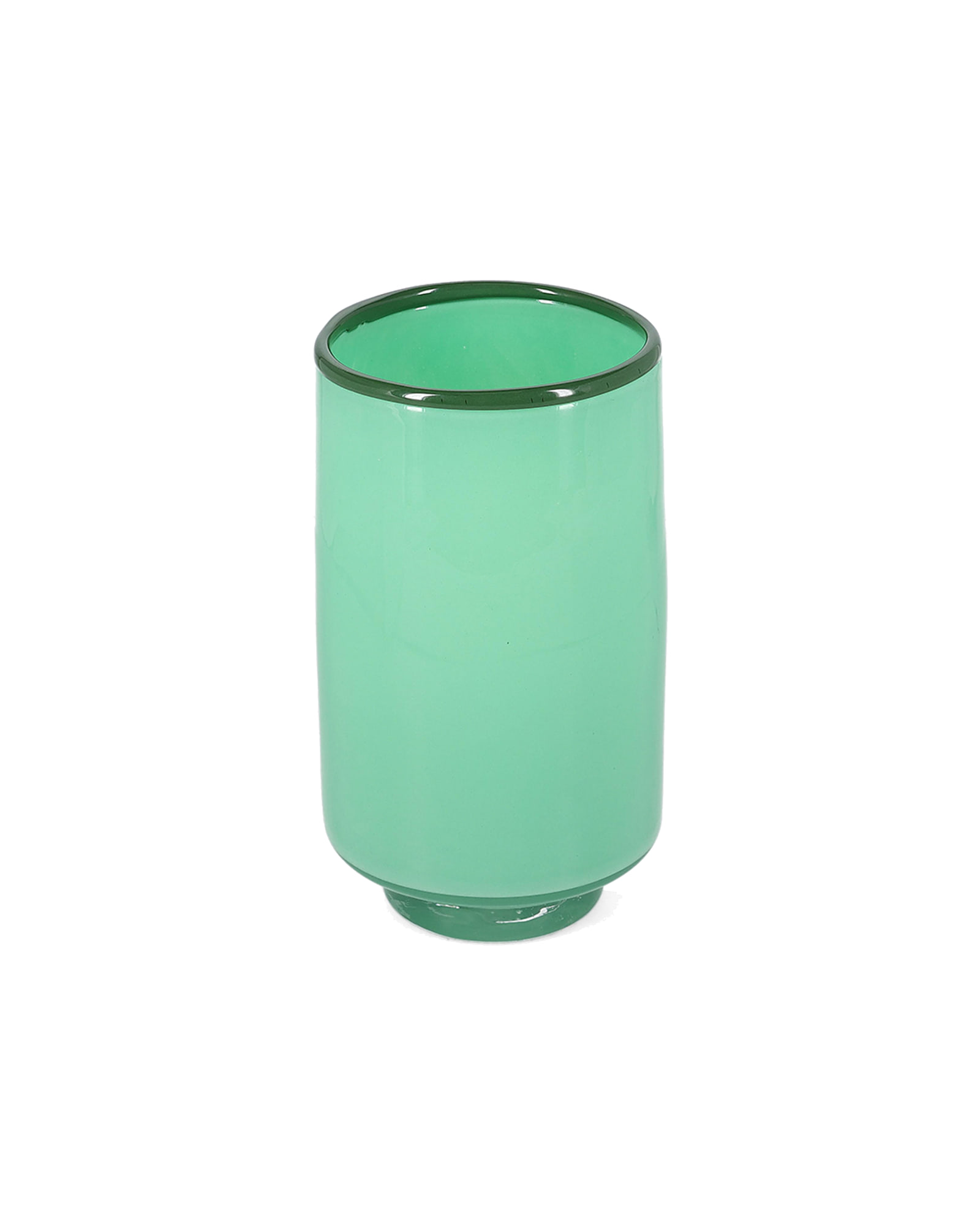 Milo Vase aus Glas mit Sprühfarbe, Pistaziengrün, Ø 12 cm, H 21,5 cm, Ansicht 2