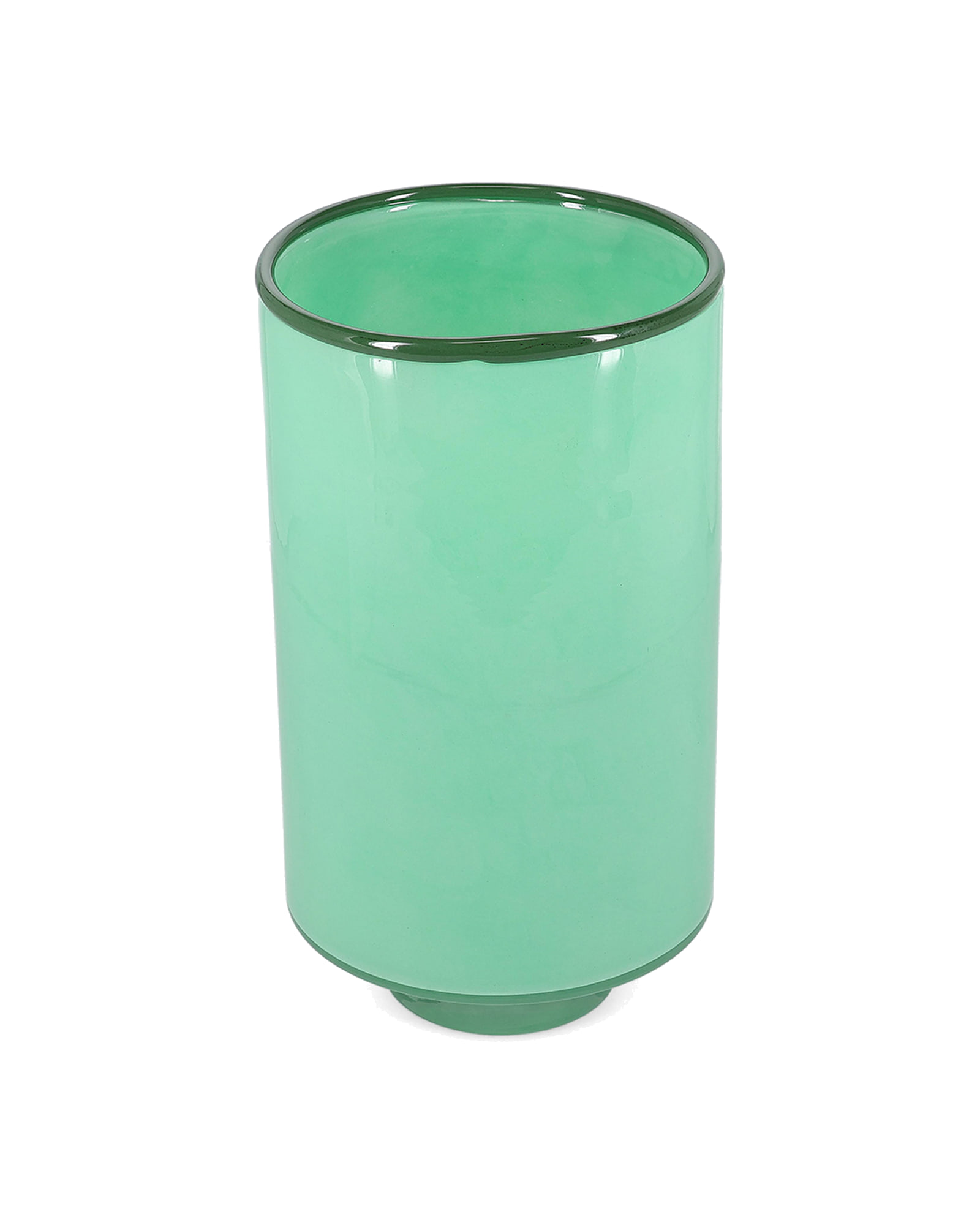 Milo Vase aus Glas mit Sprühfarbe, Pistaziengrün, Ø 15 cm, H 26 cm, Ansicht 2