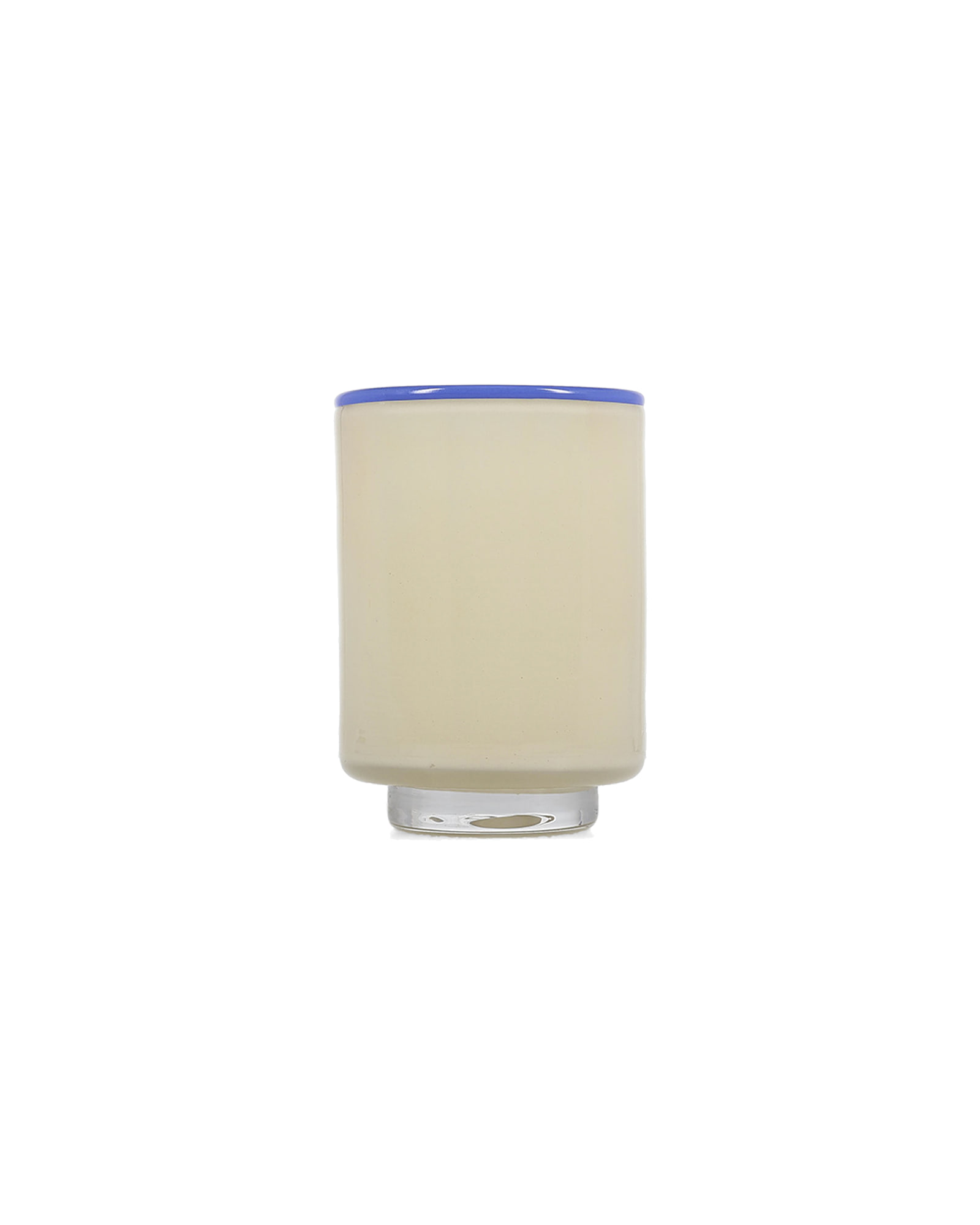 Milo Vase aus Glas mit Sprühfarbe, Cremeweiß, Ø 10,5 cm, H 14 cm, Ansicht 1